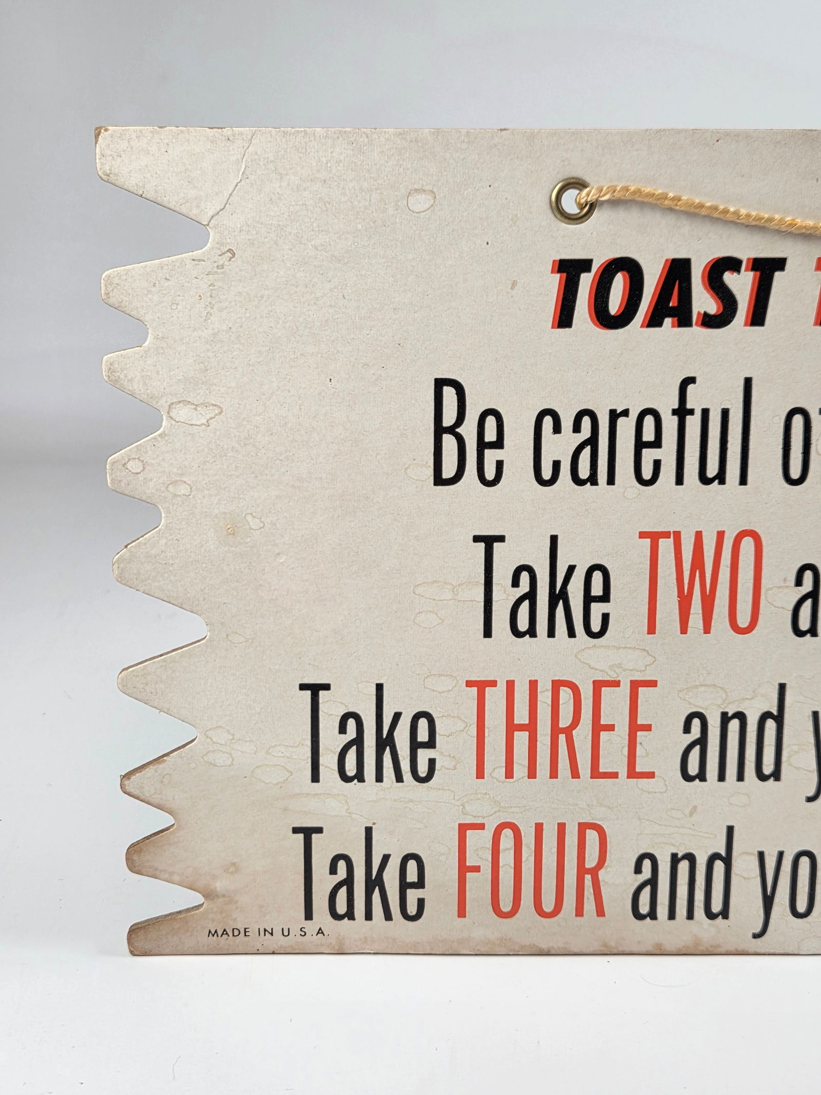 COMICAL BAR WARE CARDBOARD SIGN - 3