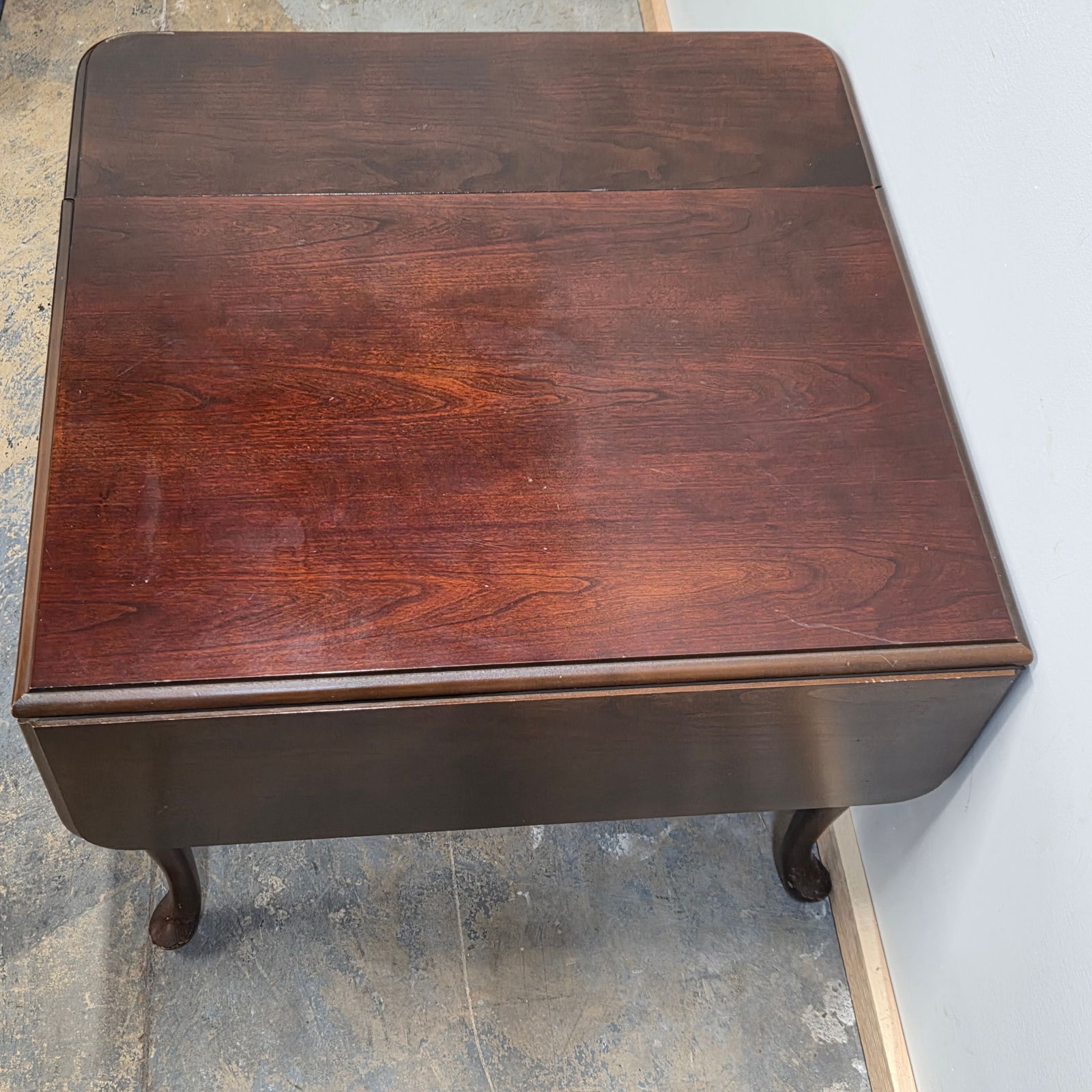DROP LEAF END SIDE TABLE WITH DRAWER - 5