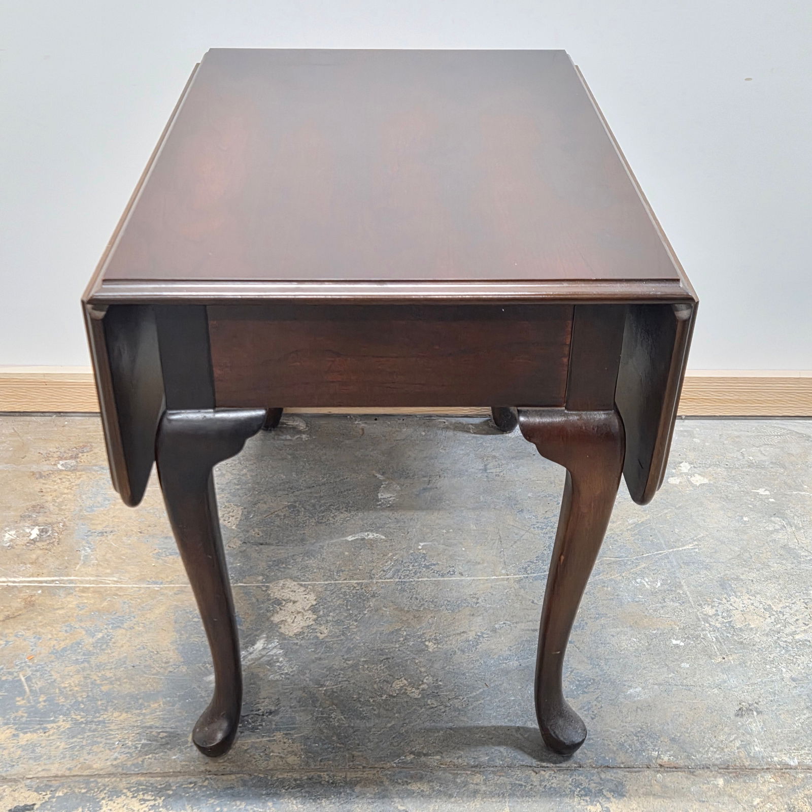 DROP LEAF END SIDE TABLE WITH DRAWER - 6