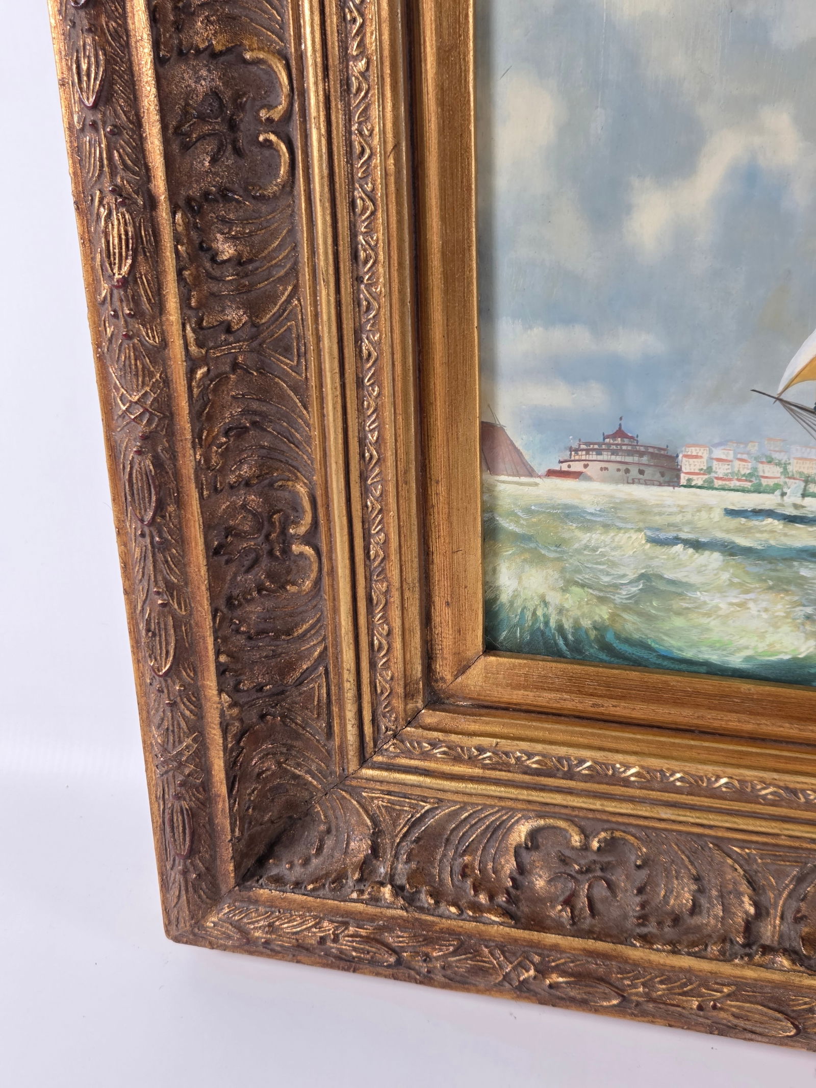 CONTEMPORARY SAILING SHIP RACES PRINT FRAMED - 9