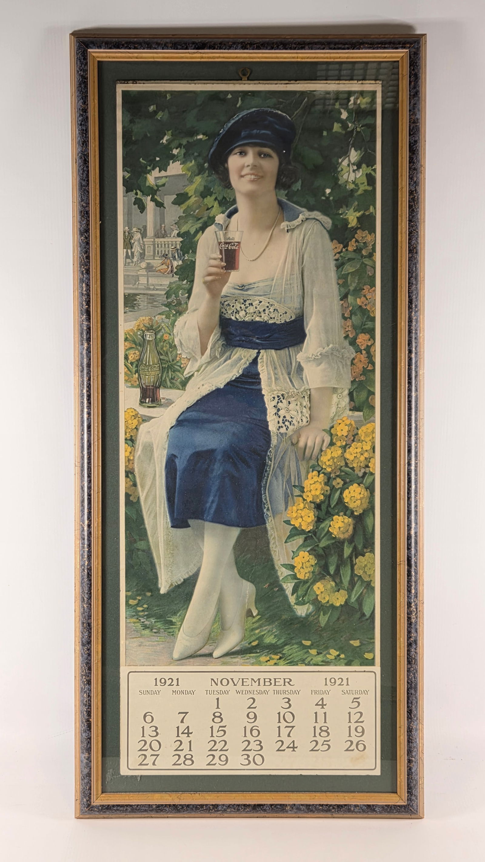 1921 COCA COLA ADVERTISING CALENDAR FRAMED (1 of 7)