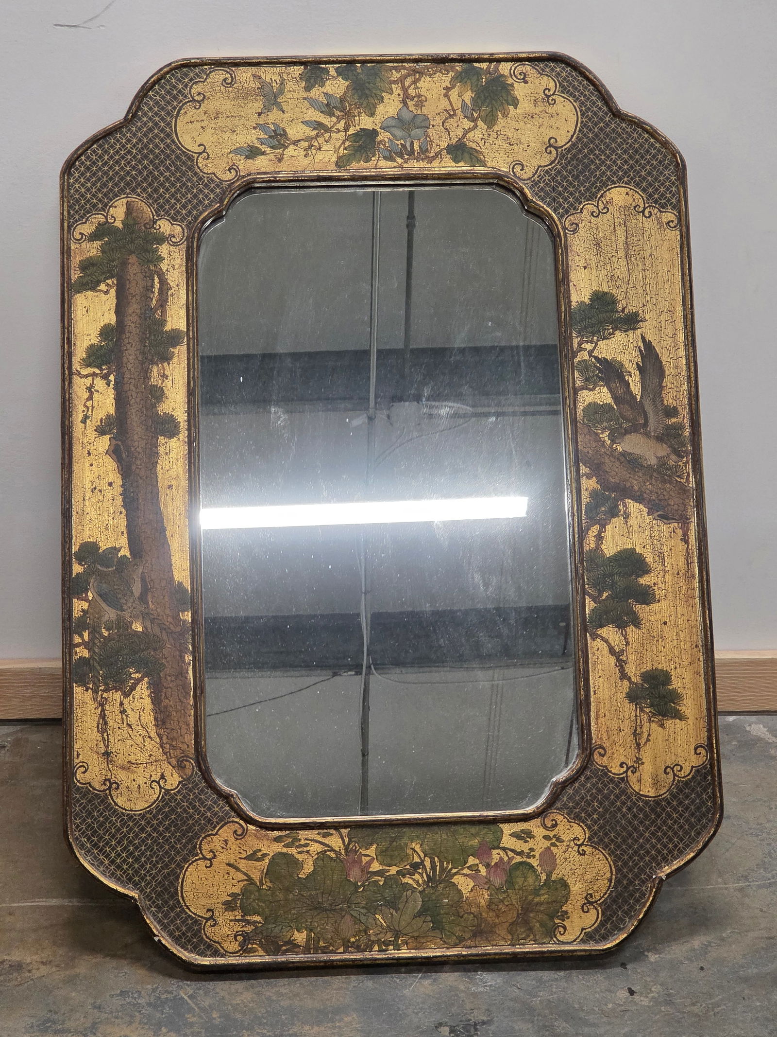 ORIENTAL LACQUERED BIRD MIRROR - 2