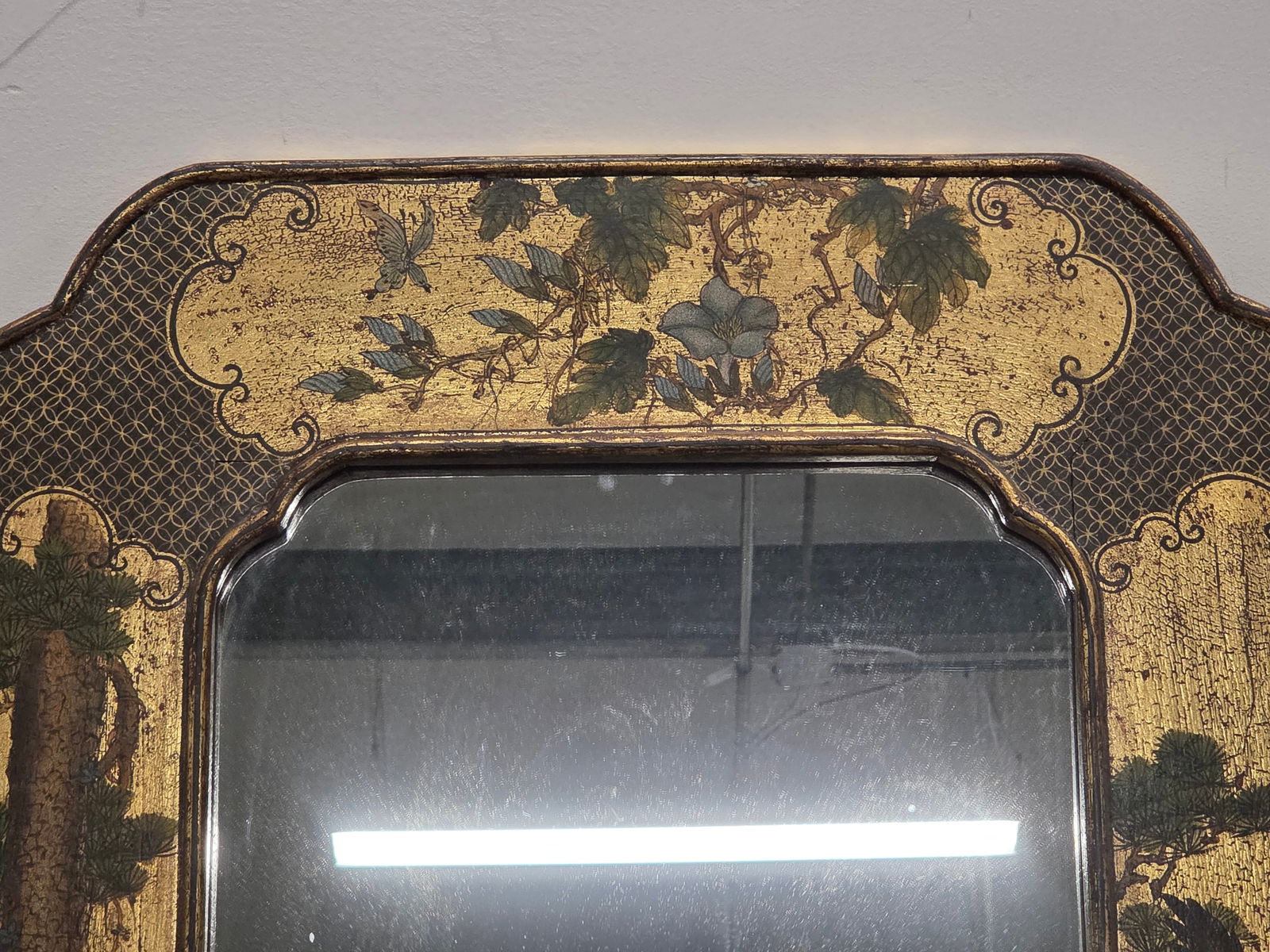 ORIENTAL LACQUERED BIRD MIRROR - 3