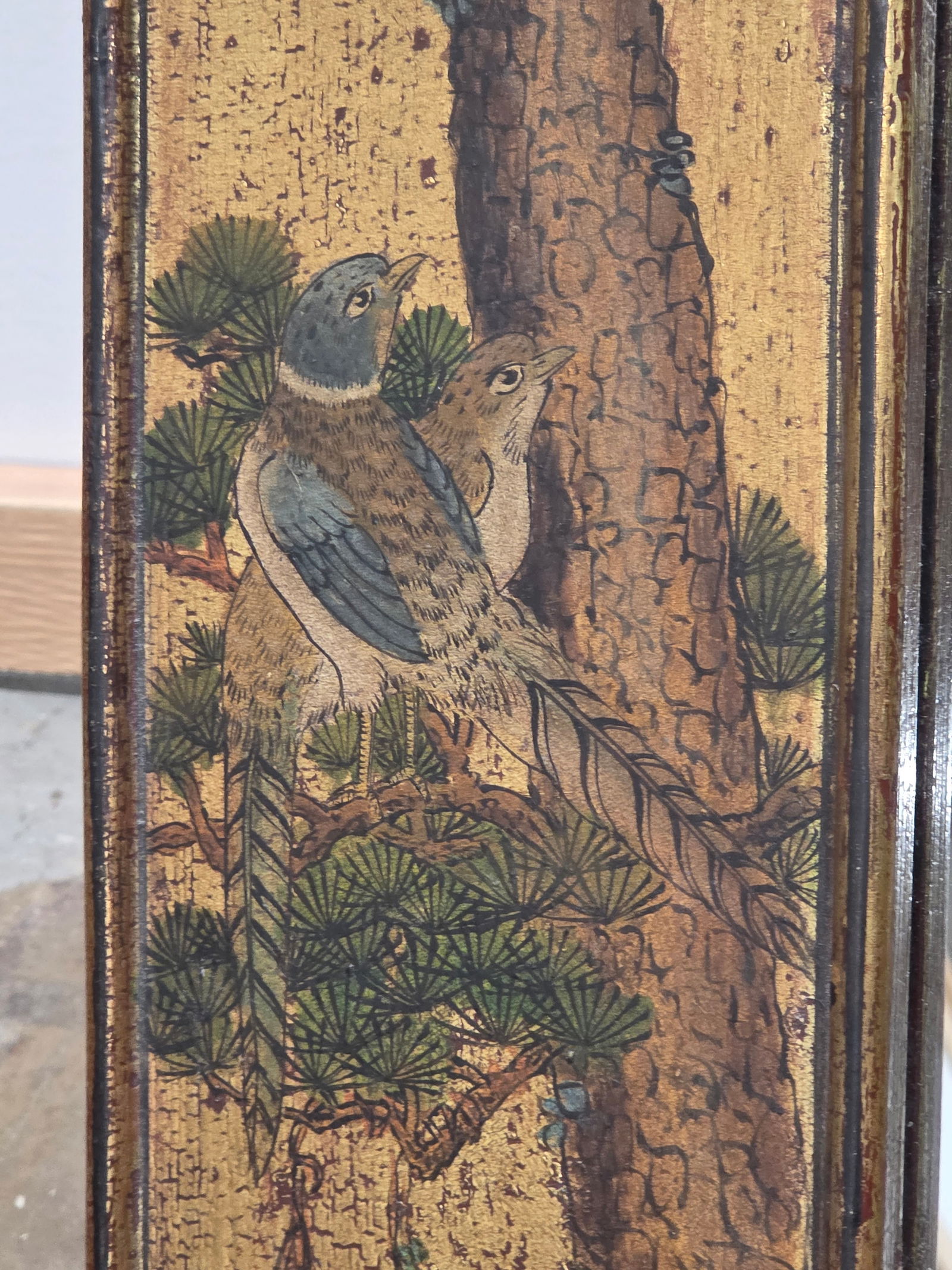 ORIENTAL LACQUERED BIRD MIRROR - 5