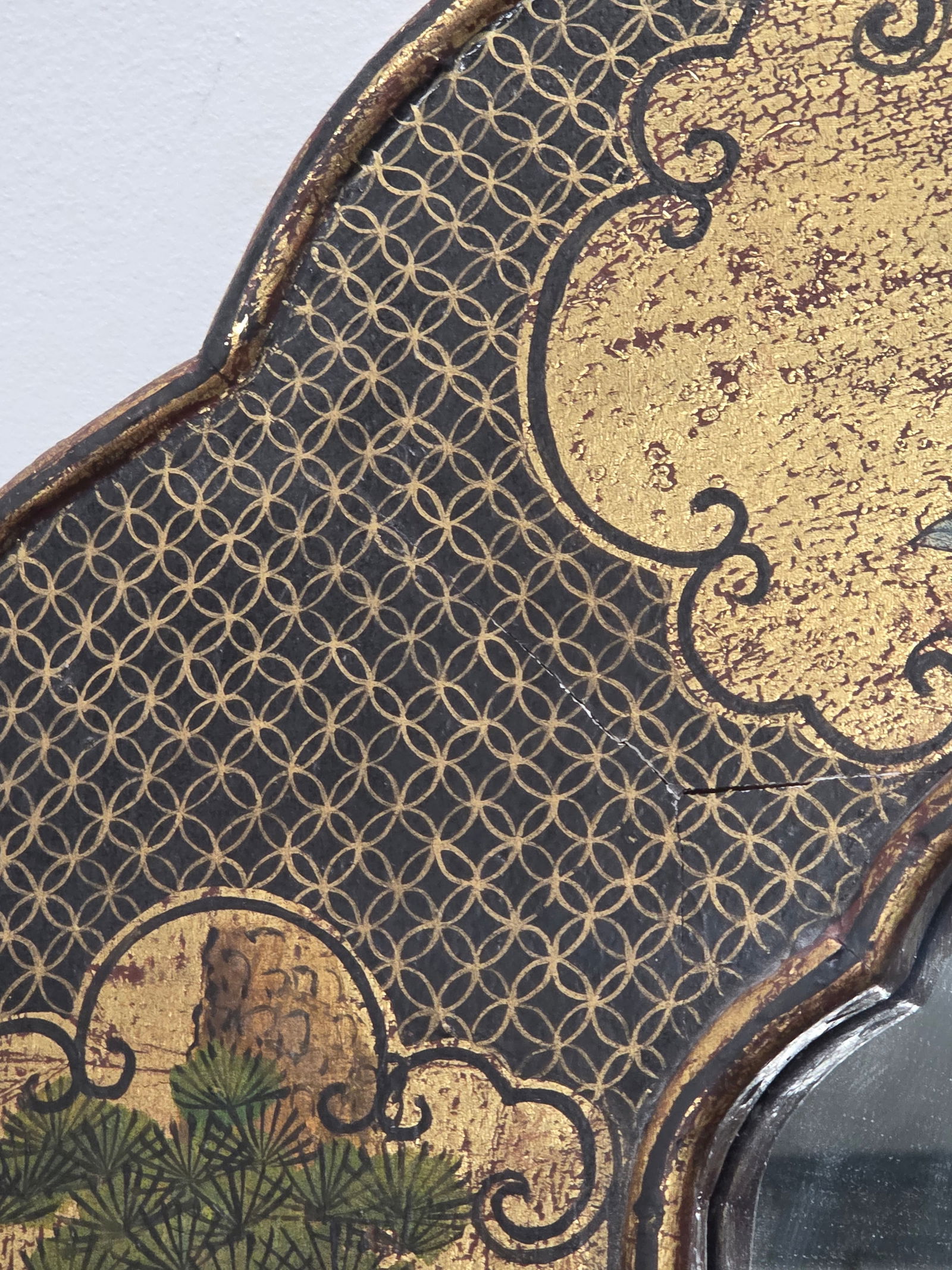 ORIENTAL LACQUERED BIRD MIRROR - 6