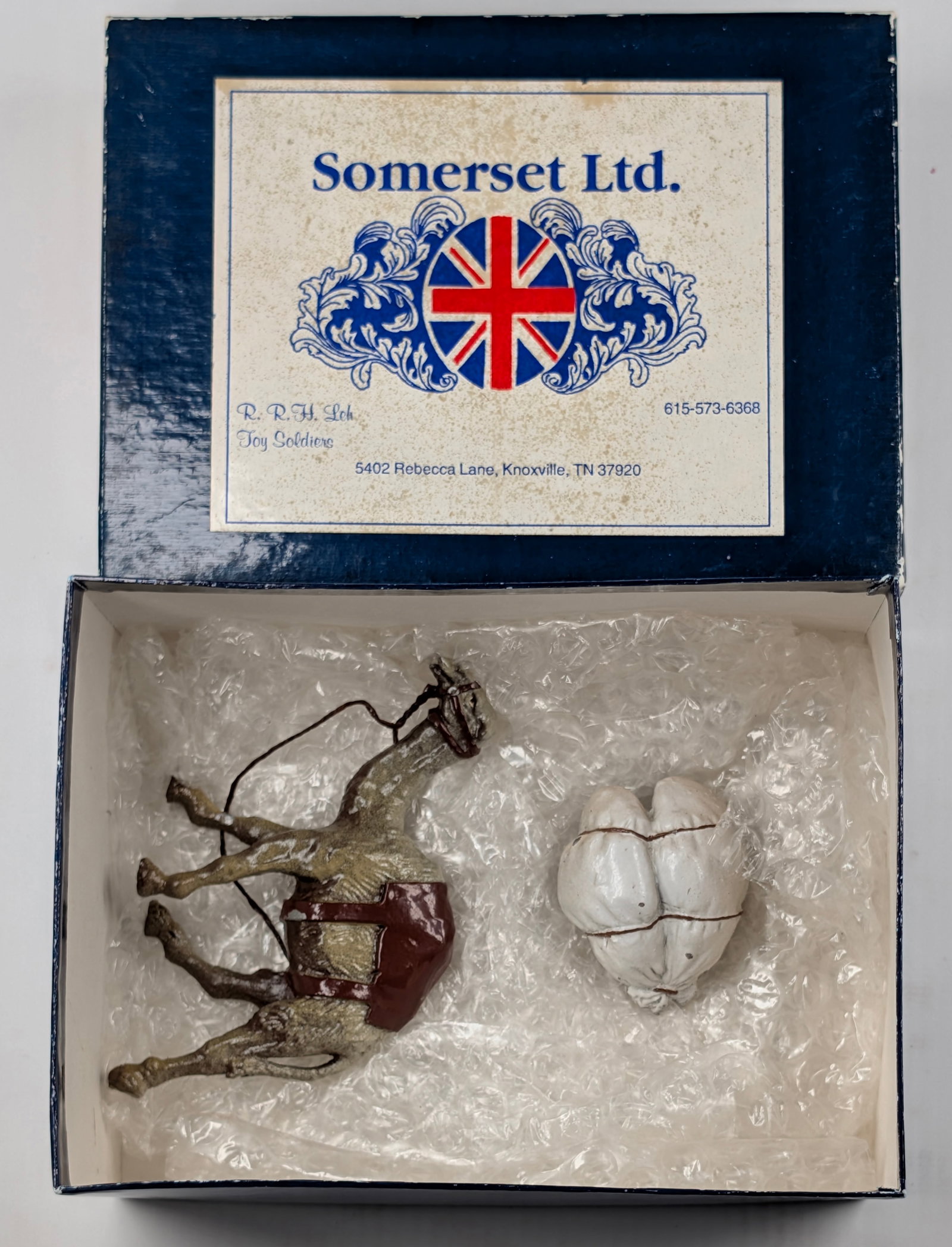 SOMERSET LTD. SLC-12 GRAIN SACK CAMEL W/ BOX: REMAINS IN VERY GOOD CONDITION, SHOWING LIGHT WEAR.