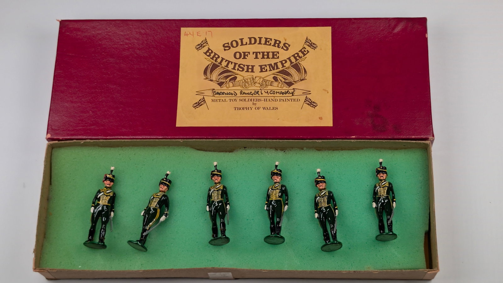 TROPHY MINIATURES SHERWOOD RANGER & YEOMANRY: SET REMAINS IN VERY GOOD CONDITION WITH BOX.