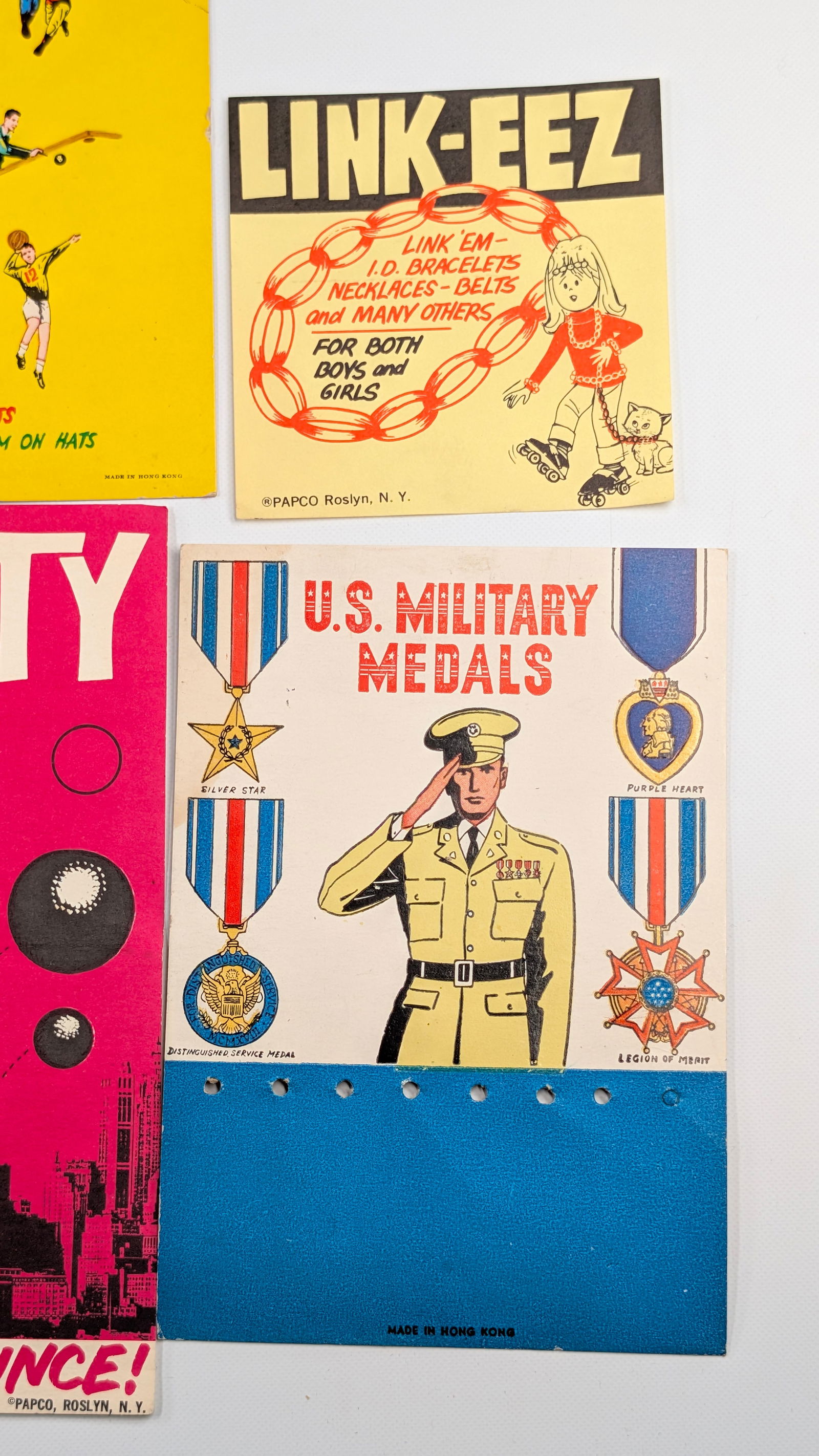 VARIOUS GUMBALL MACHINE INSERT DISPLAY CARDS - 3