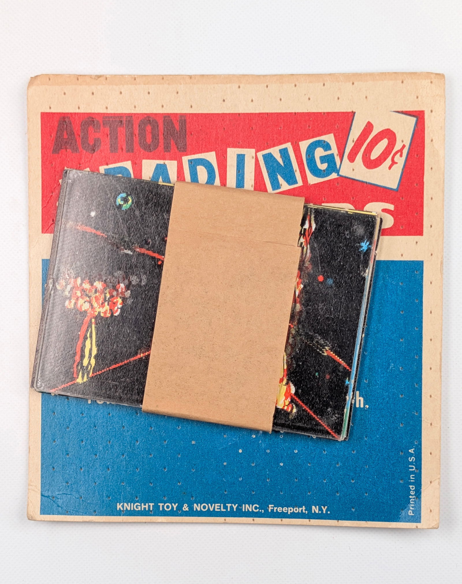 VINTAGE ACTION TRADING CARDS DISPLAY & CARDS: ALL REMAIN IN VERY GOOD CONDITION WITH DISPLAY SIGN