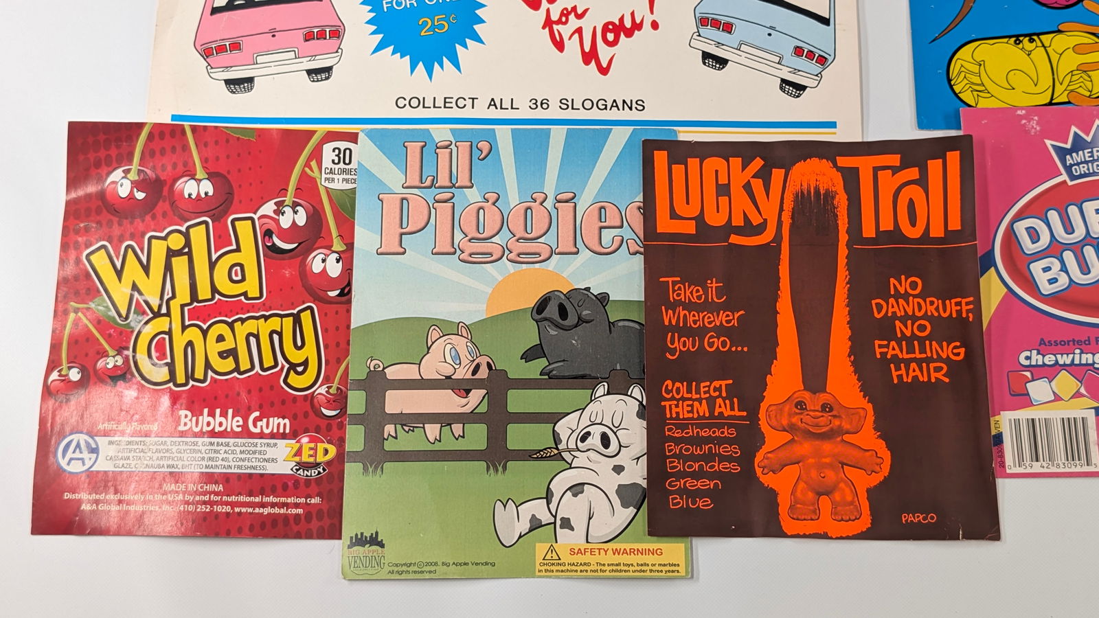 VARIOUS VENDING MACHINE DISPLAY INSERTS - 2