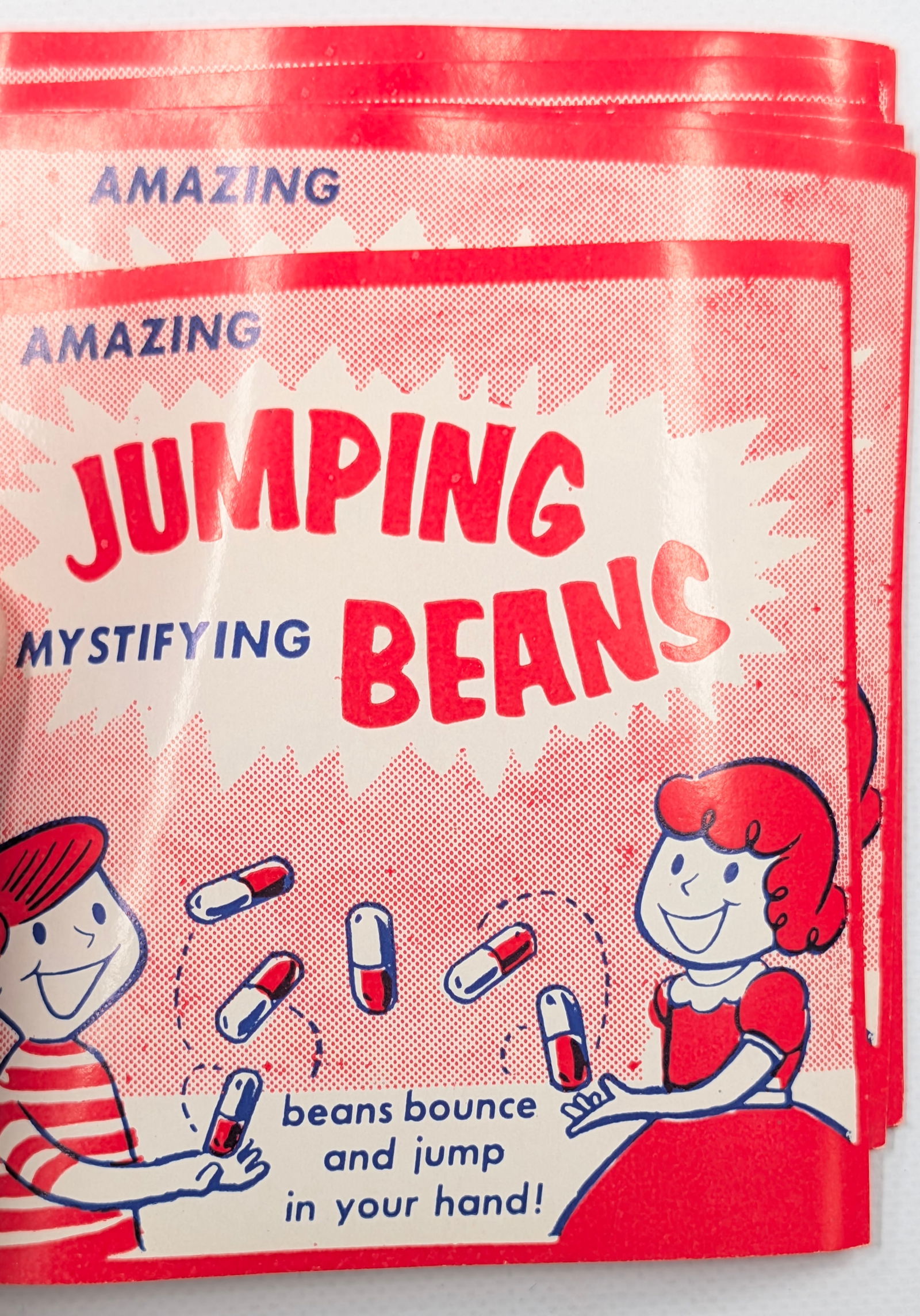 SEVERAL JUMPING BEANS VENDING MACHINE INSERT STICKERS - 2