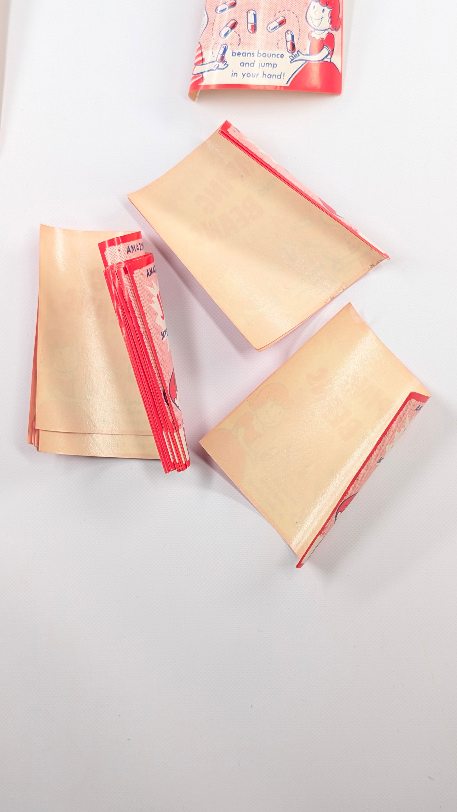 SEVERAL JUMPING BEANS VENDING MACHINE INSERT STICKERS - 3