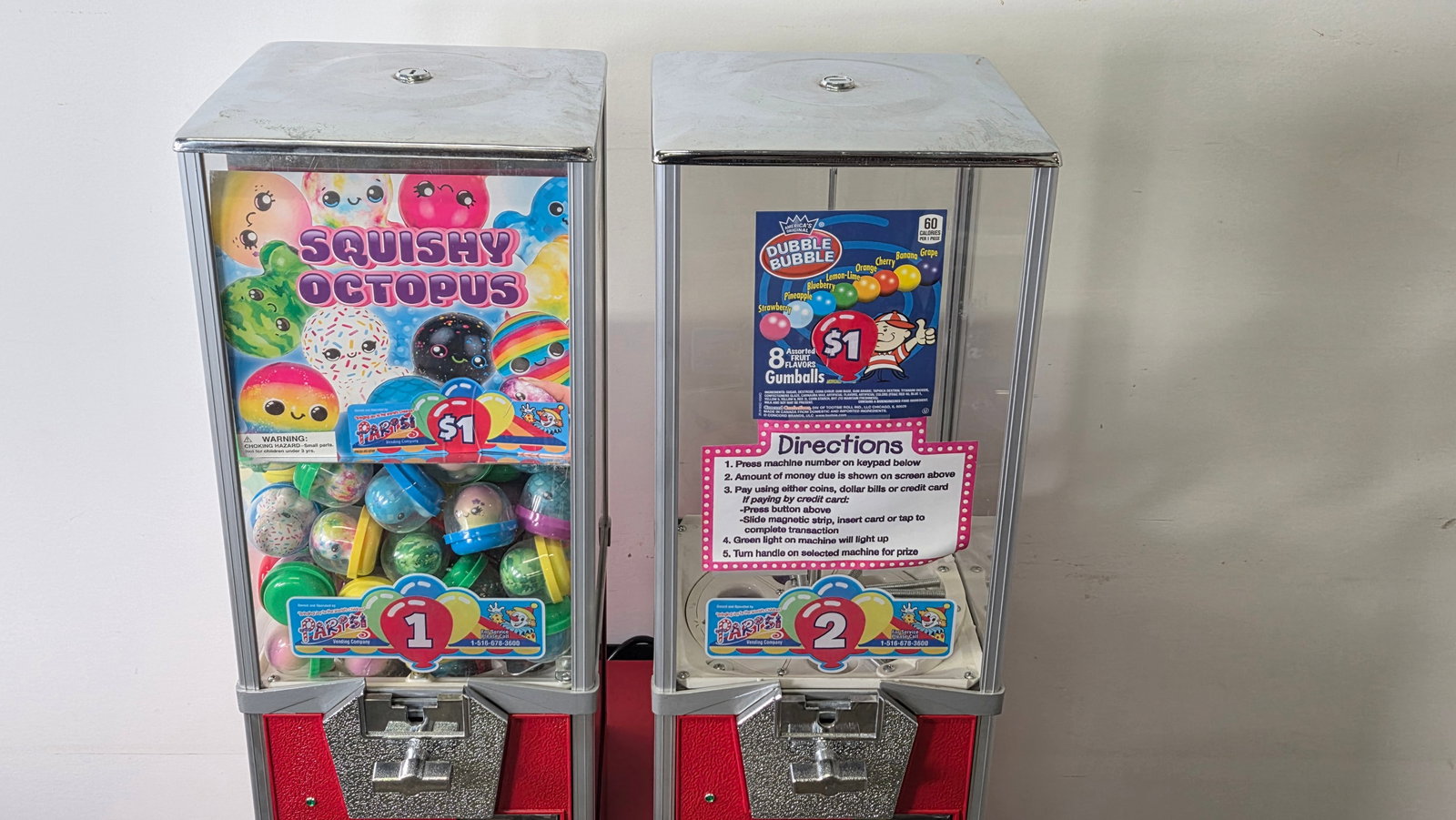ELECTRONIC 2 PANEL GUMBALL VENDING MACHINE - 2