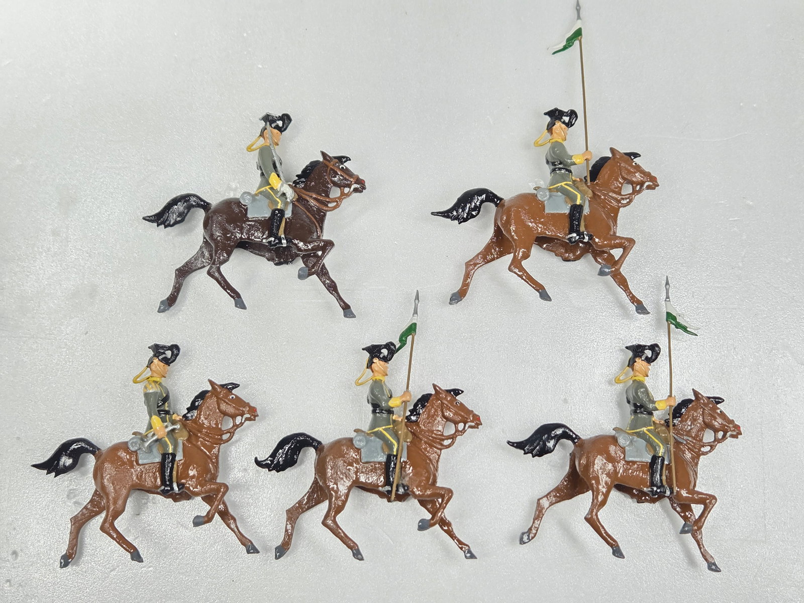 5) UNMARKED NAPOLEONIC WARS MOUNTED DRAGOONS (1 of 6)