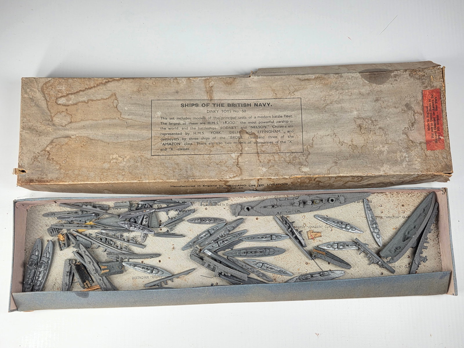 DINKY TOYS NO. 50 SHIPS OF THE BRITISH NAVY W/ BOX (1 of 6)