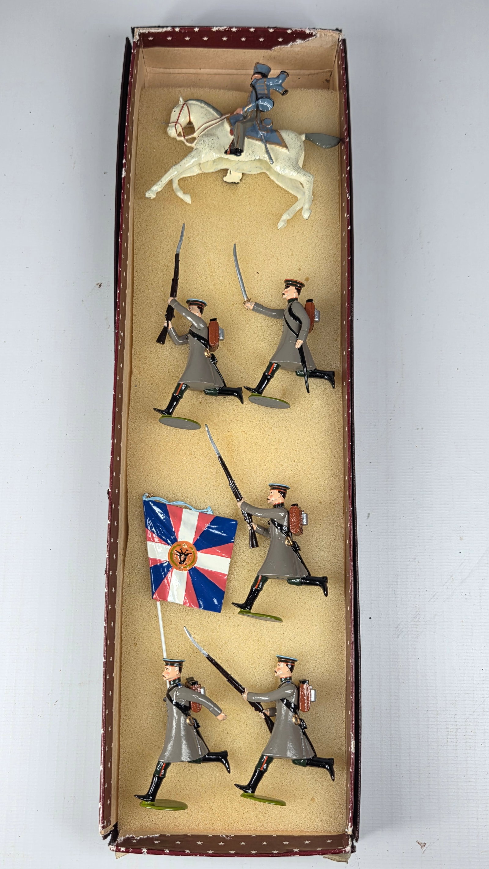 IMPERIAL PRODUCTIONS HAND PAINTED SOLDIER SET: SET REMAINS IN VERY GOOD CLEAN CONDITION. BOX SHOWING SOME WEAR.