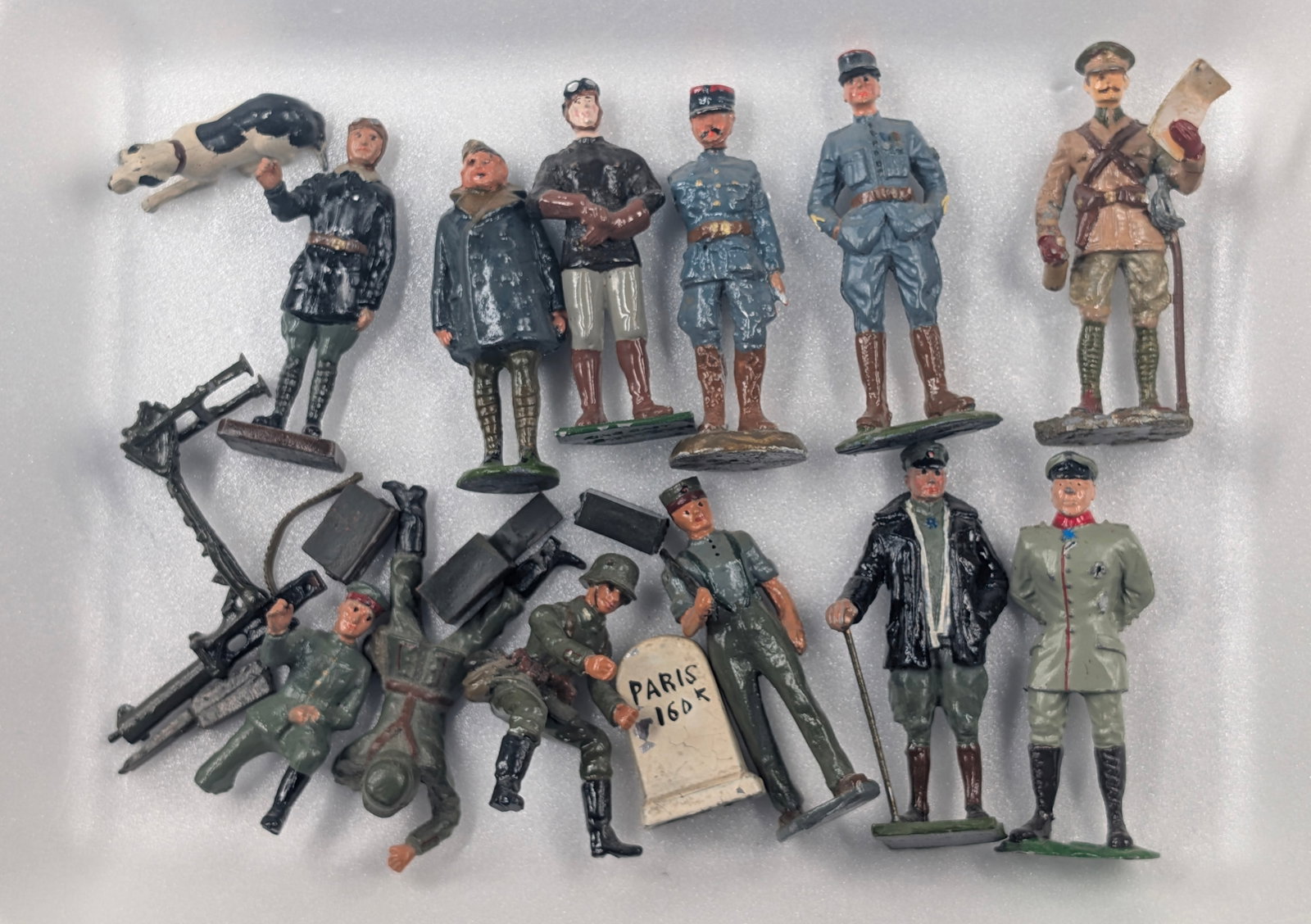 VARIOUS BRAND LEAD SOLDIERS & PARTS: ALL REMAIN IN FAIR TO GOOD CONDITION, SHOWING TYPICAL WEAR. SOME PARTS INCLUDED AS SHOWN.