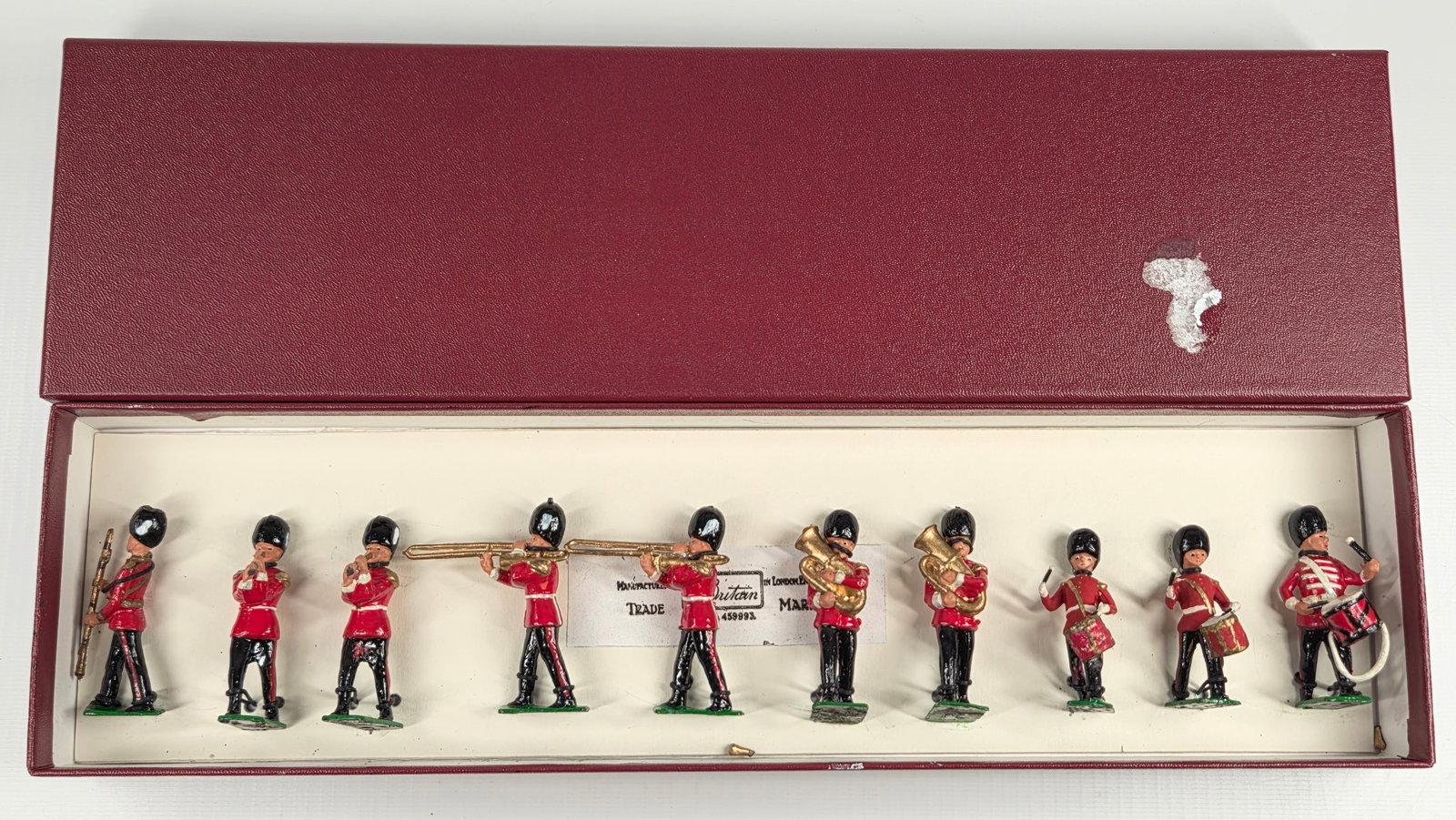 SET OF 11 BRITISH GUARD BAND SOLDIERS: ALL REMAIN IN GOOD CONDITION WITH CUSTOM BOX.