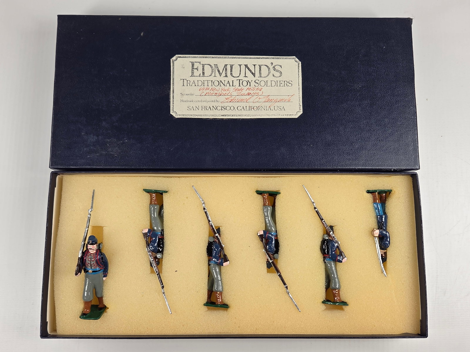 EDMUND'S 69TH NEW YORK STATE MILITIA MEAGHER'S ZOUAVES: SET REMAINS IN EXCELLENT CONDITION WITH BOX.