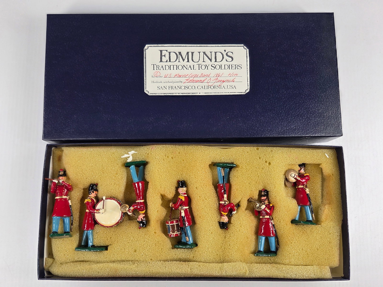 EDMUND'S U.S. MARINE CORPS BAND 1861: SET REMAINS IN EXCELLENT CONDITION WITH BOX.