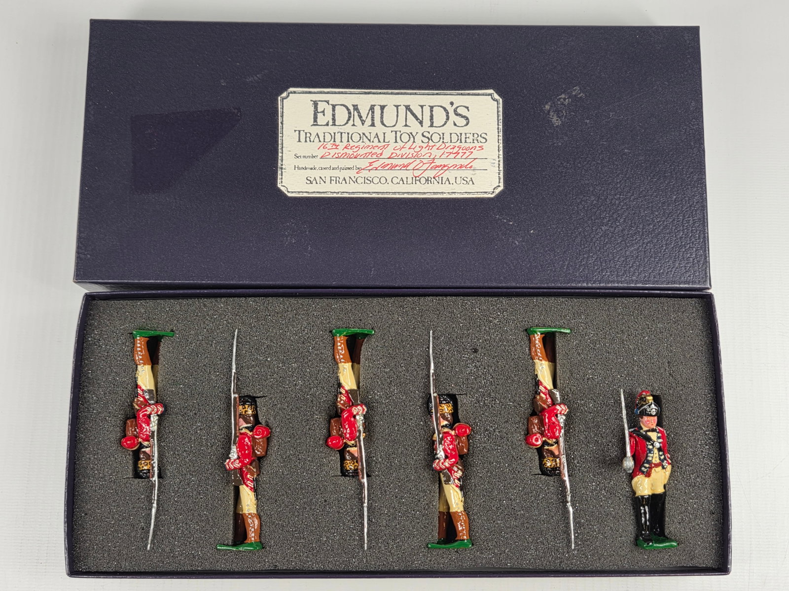 EDMUND'S 16TH REGT. LIGHT DRAGOONS DISMOUNTED: SET REMAINS IN EXCELLENT CONDITION WITH BOX.