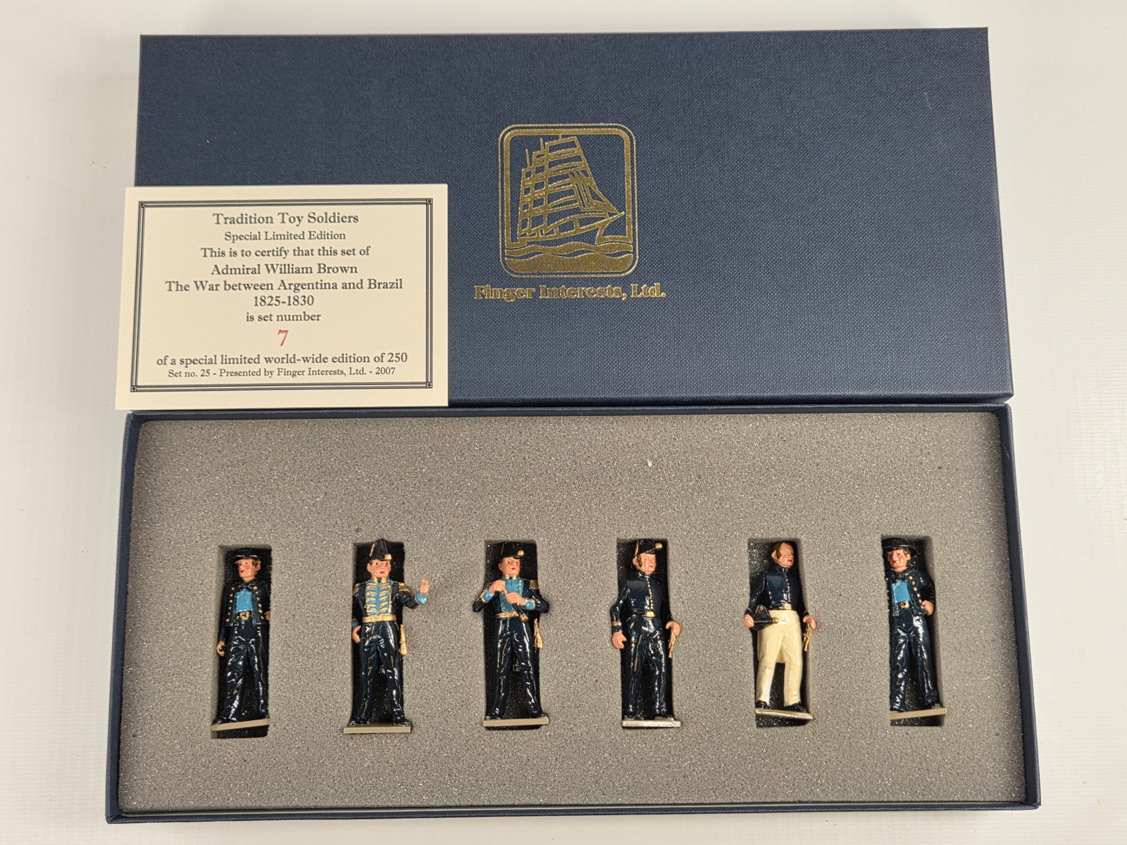 TRADITION SET NO. XXV ADMIRAL WILLIAM BROWN: SET REMAINS IN EXCELLENT CONDITION WITH BOX.