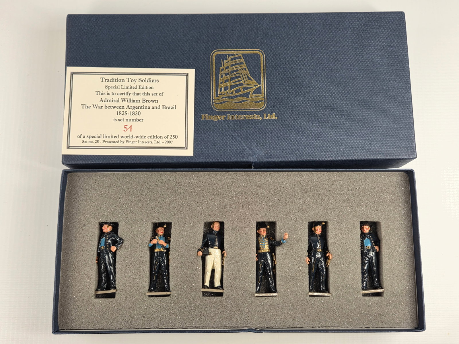 TRADITION SET NO. XXV ADMIRAL WILLIAM BROWN: SET REMAINS IN EXCELLENT CONDITION WITH BOX.