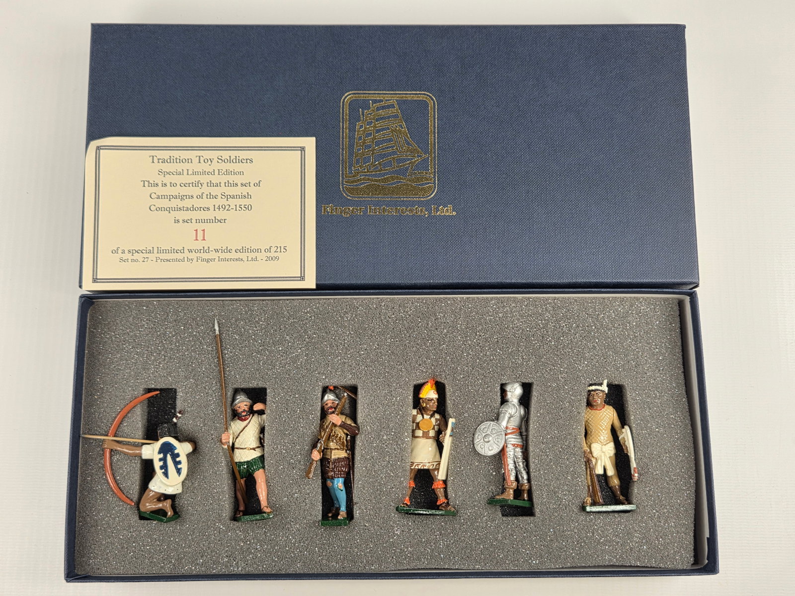 TRADITION SET NO. XXVII SPANISH CONQUISTADORES: SET REMAINS IN EXCELLENT CONDITION WITH BOX.