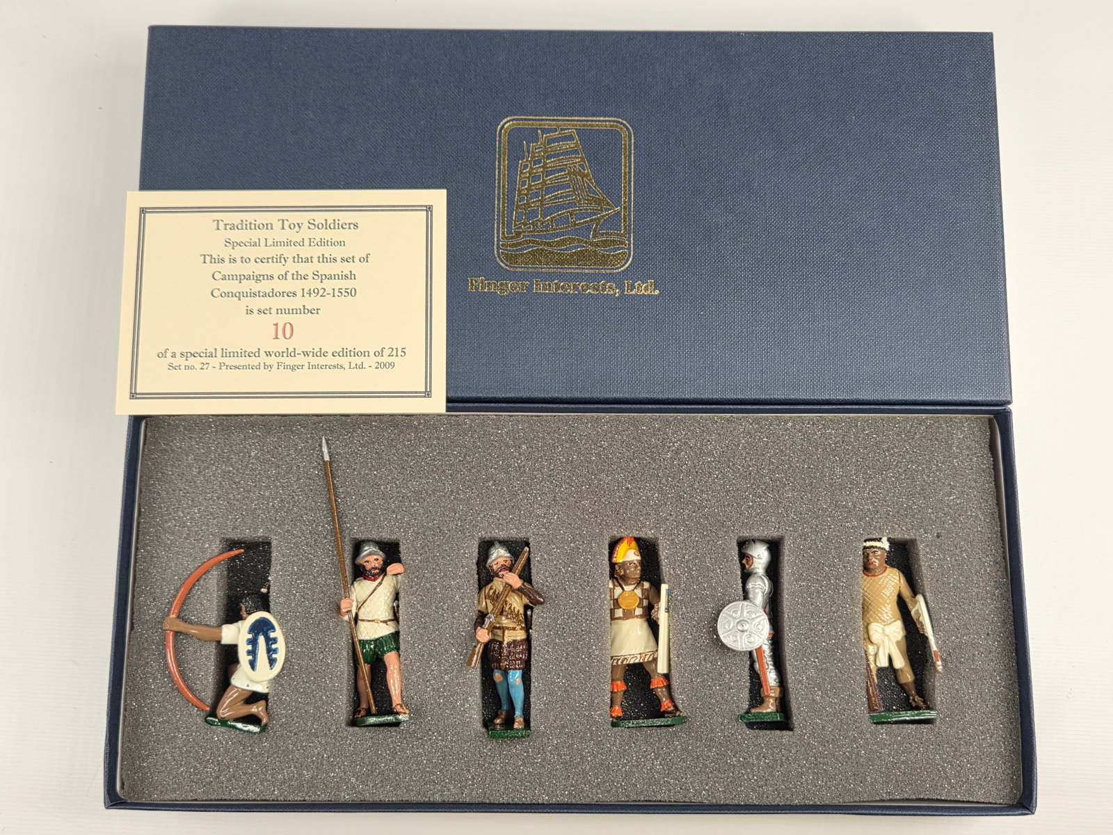 TRADITION SET NO. XXVII SPANISH CONQUISTADORES: SET REMAINS IN EXCELLENT CONDITION WITH BOX.