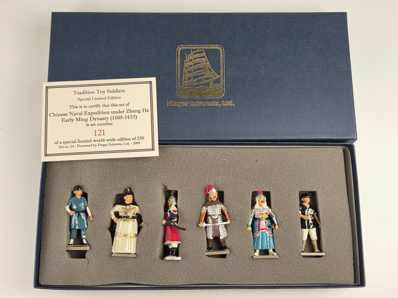 TRADITION SET NO. XXIV CHINESE NAVEL UN ZHENG MING DYNASTY: SET REMAINS IN EXCELLENT CONDITION WITH BOX.