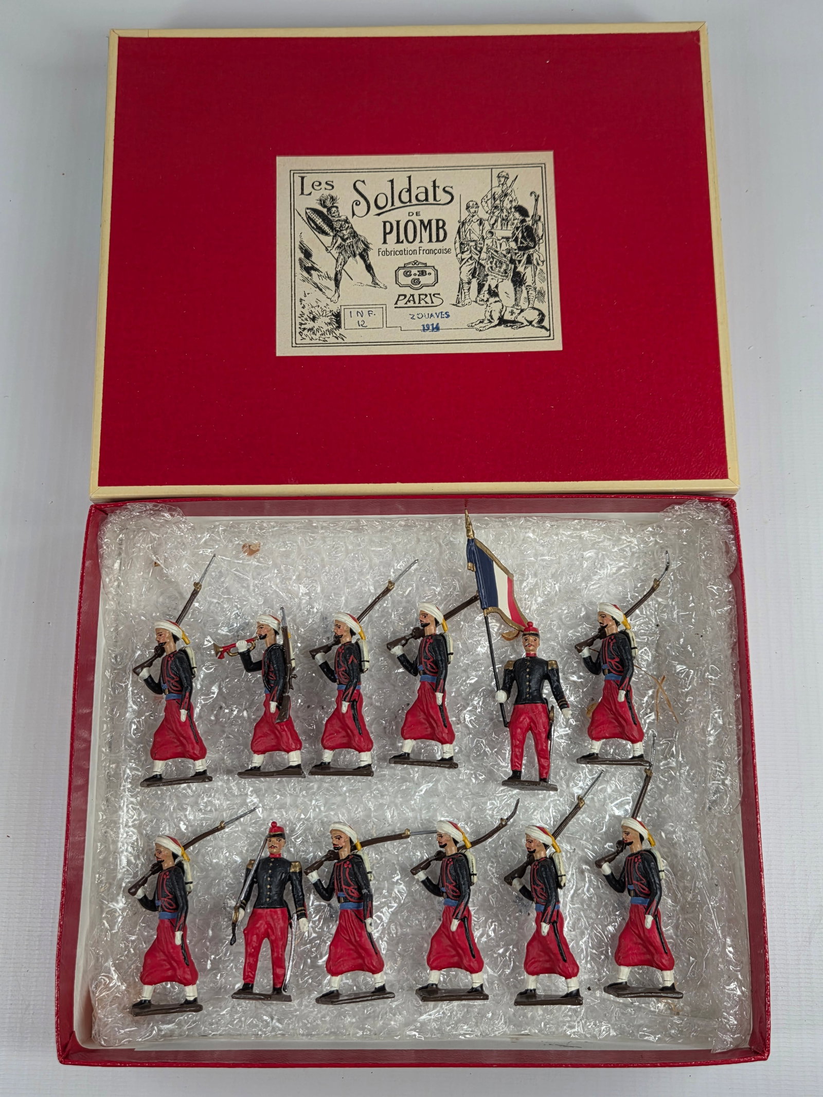 C.B.G. MIGNOT ZOUAVES INFANTRY SET: SET REMAINS IN VERY GOOD CONDITION WITH BOX.