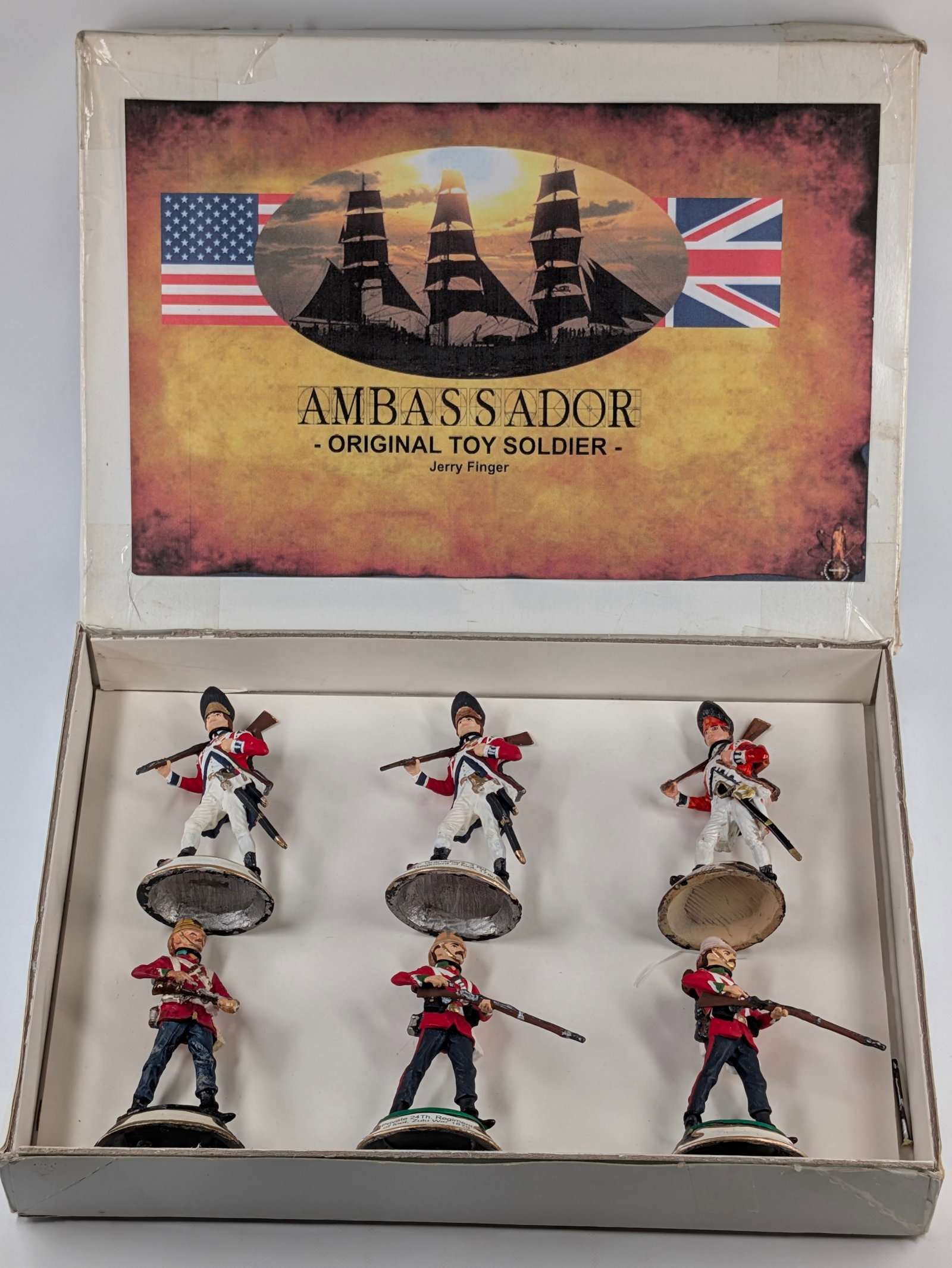 AMBASSADOR JERRY FINGER GRENADIERS & ZULU WAR 24TH: SET REMAINS IN VERY GOOD CONDITION WITH BOX.