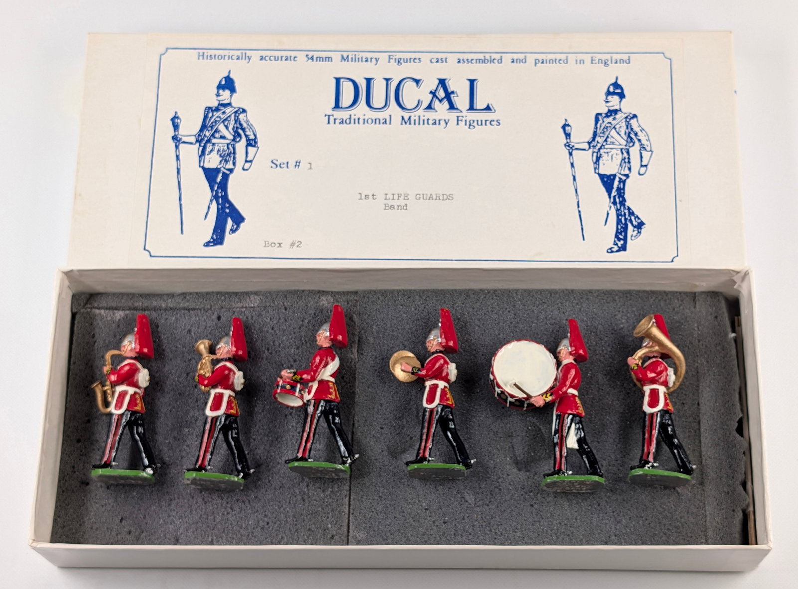 DUCAL MODELS NO. 1 1ST LIFE GUARDS BAND: SET REMAINS IN VERY GOOD CONDITION WITH BOX.