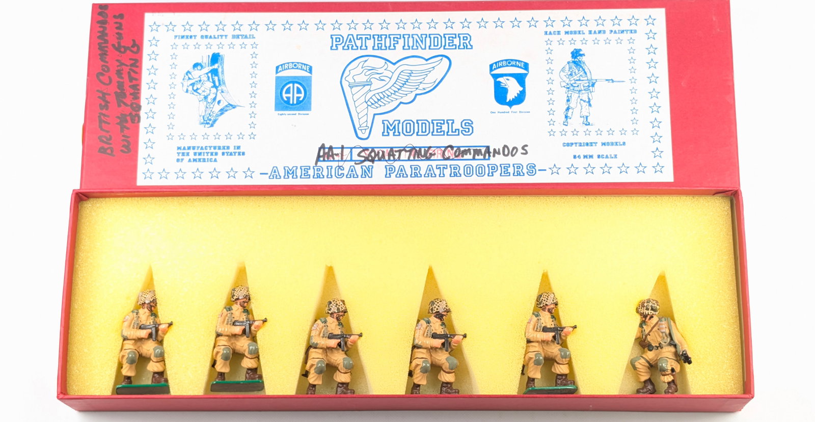 PATHFINDER MODELS SQUATING COMMANDOS: SET REMAINS IN VERY GOOD CLEAN CONDITION.