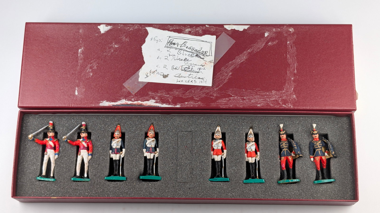 8) VARIOUS AMBASSADOR HAND PAINTED SOLDIERS: ALL REMAIN IN GOOD CONDITION.