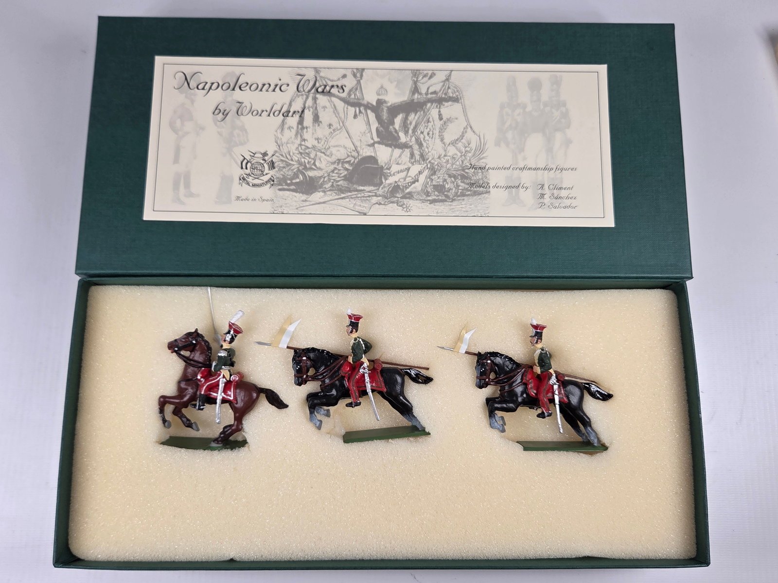WORLD ART NAPOLEONIC WARS SOLDIER SET: SET REMAINS IN VERY GOOD CONDITION WITH BOX.