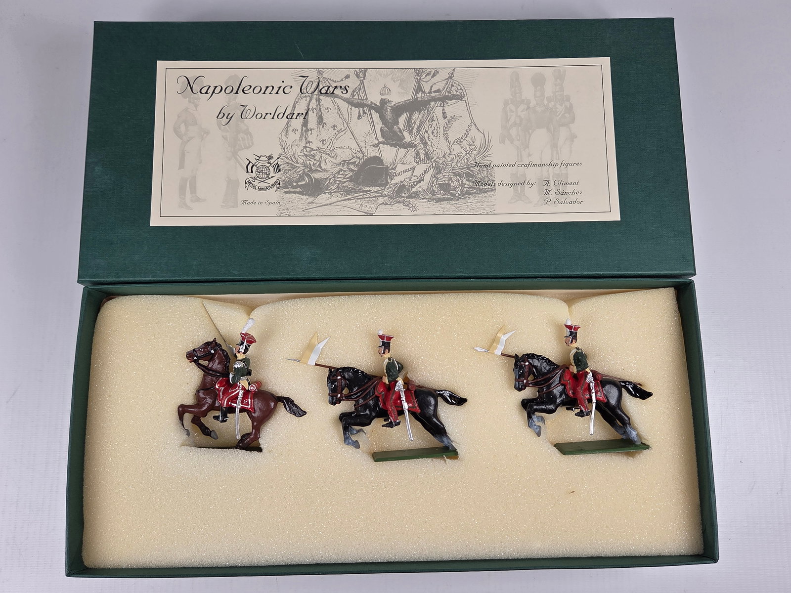 WORLD ART NAPOLEONIC WARS SOLDIER SET: SET REMAINS IN VERY GOOD CONDITION WITH BOX.