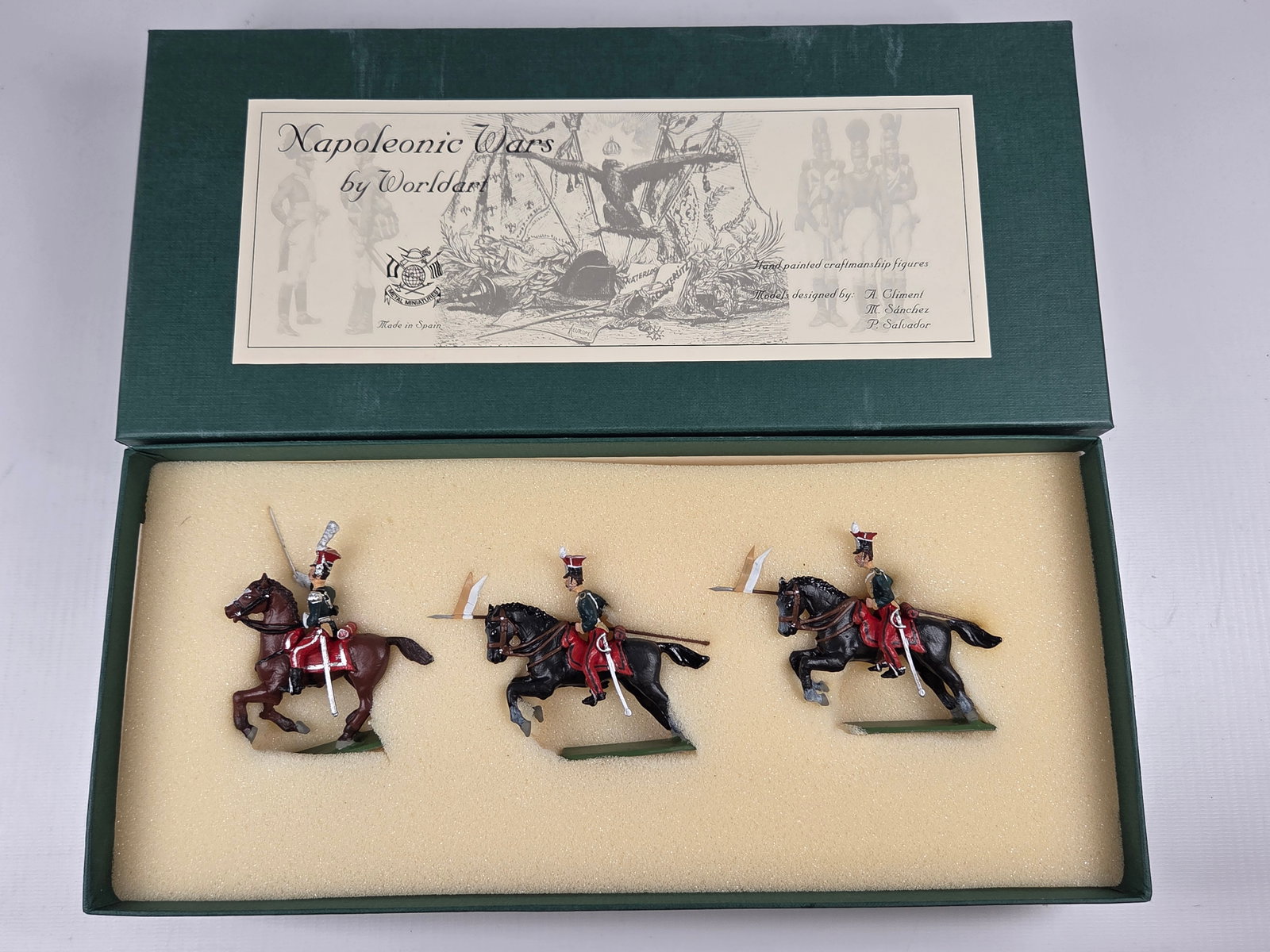 WORLD ART NAPOLEONIC WARS SOLDIER SET: SET REMAINS IN VERY GOOD CONDITION WITH BOX.