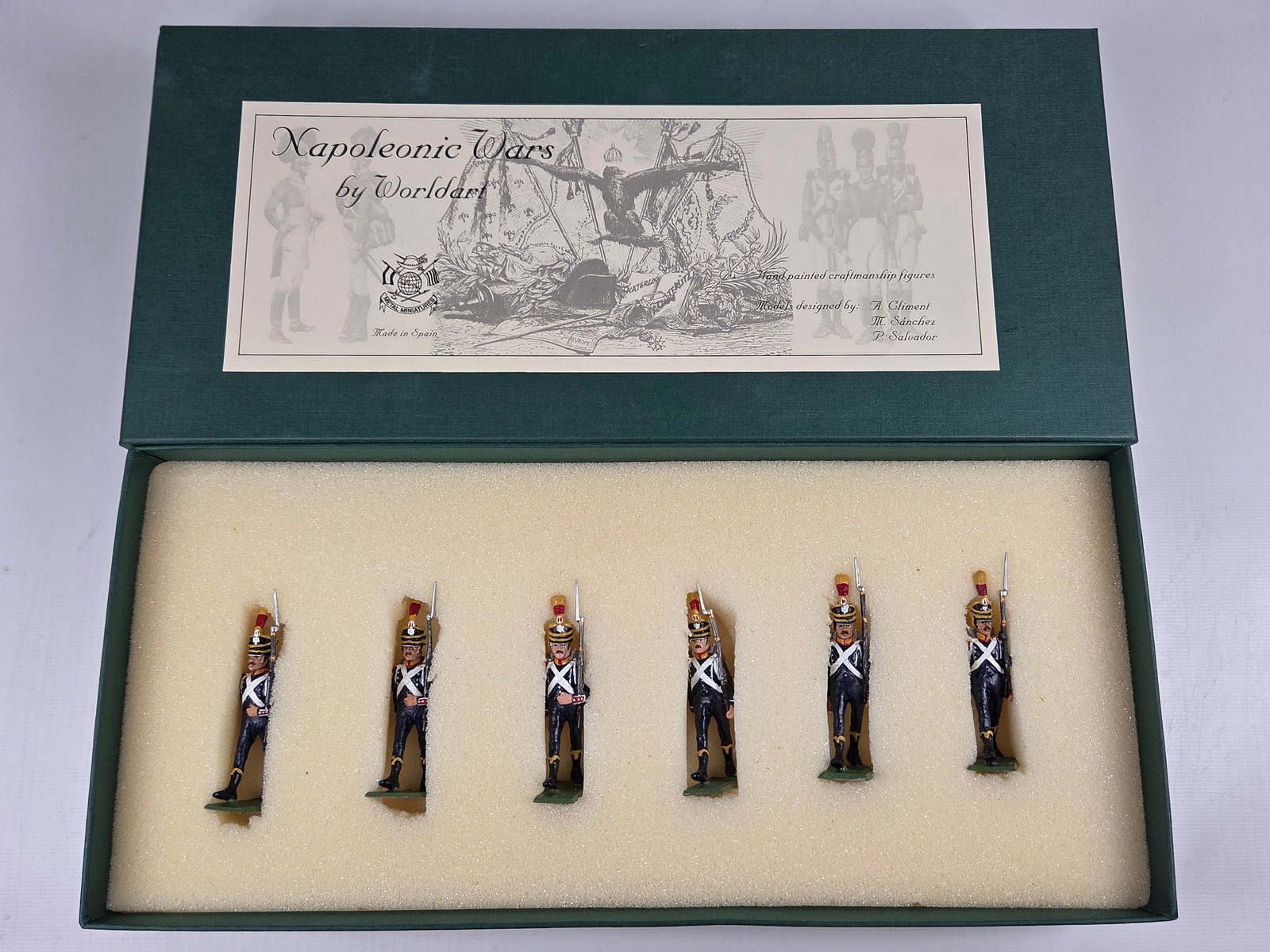 WORLD ART NAPOLEONIC WARS SOLDIER SET: SET REMAINS IN VERY GOOD CONDITION WITH BOX.