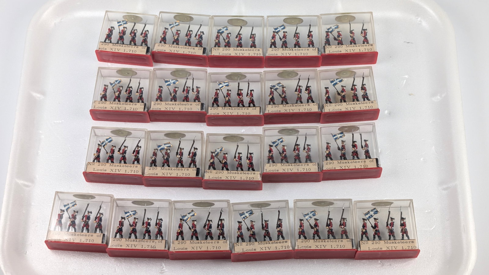 21) SETS ALYMER MINIPLOMS MUSKETEERS LOUIS XIV: ALL REMAIN IN VERY GOOD CONDITION IN PLASTIC CASE.