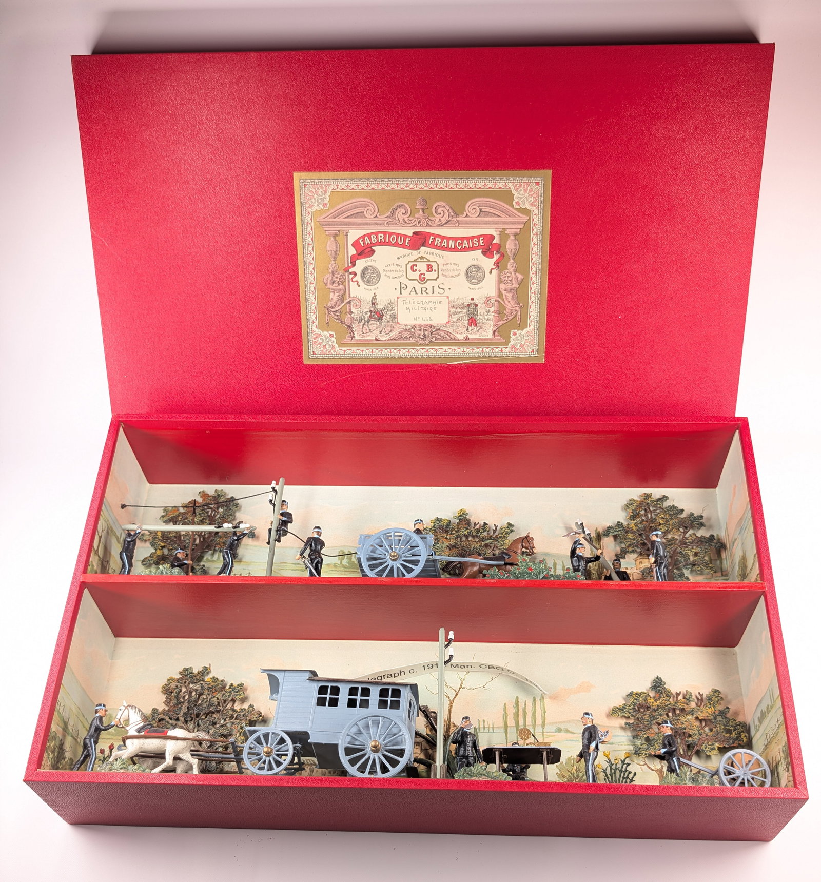 C.B.G. MIGNOT FRENCH TELEGRAPH SET W/ DISPLAY BOX (1 of 8)