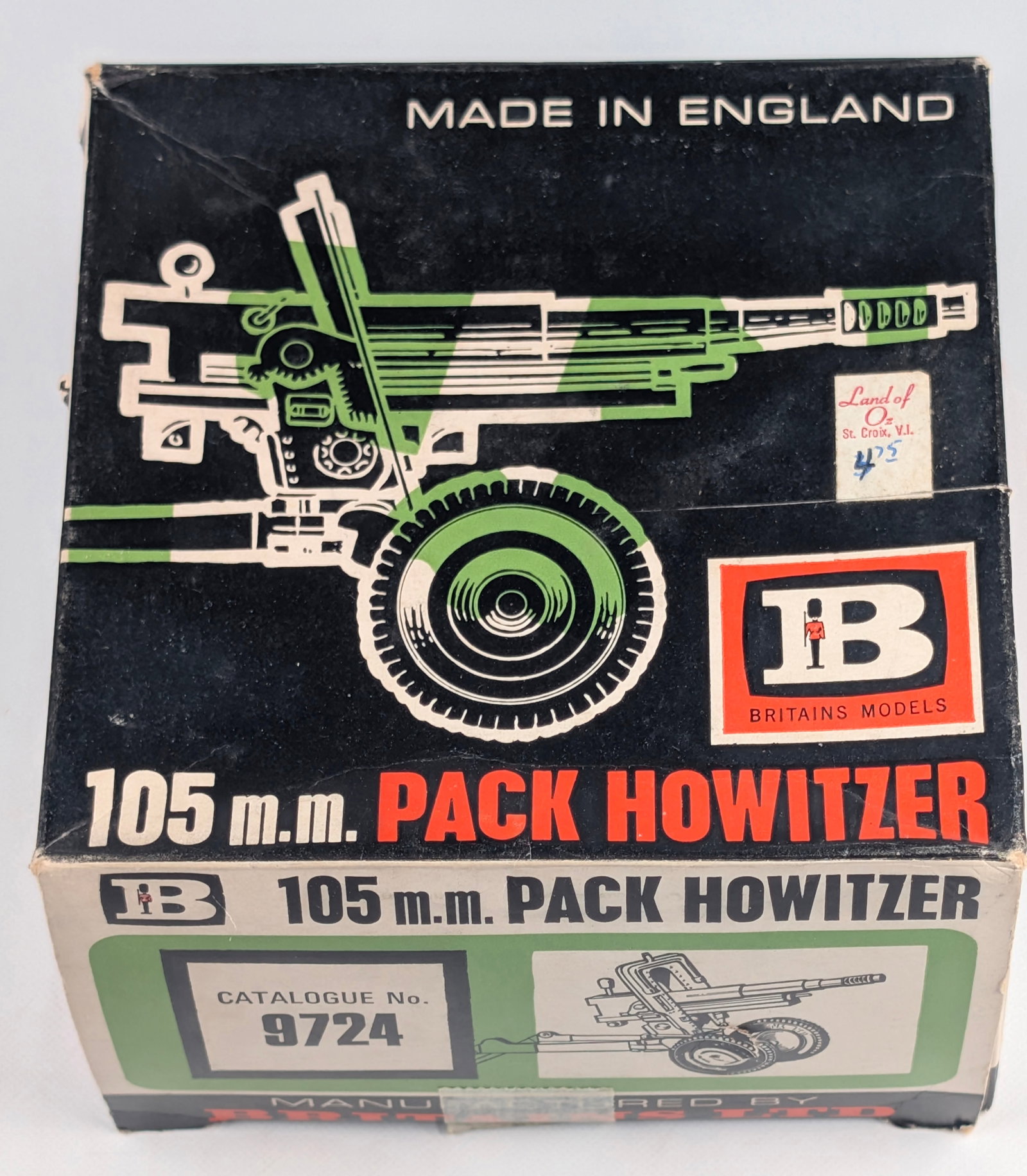 BRITAINS LTD 9724 105 MM PACK HOWITZER W/ BOX: REMAINS IN EXCELLENT UNUSED CONDITION WITH BOX.