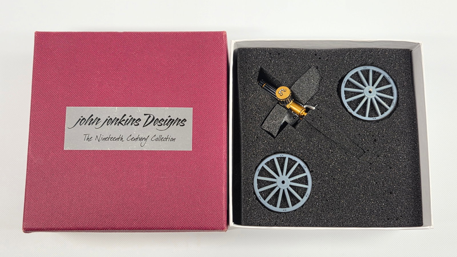 JOHN JENKINS SPRNGUN-01 FIRST SUDAN WAR BRITISH NAVAL GATLING GUN: REMAINS IN VERY GOOD CONDITION WITH BOX.