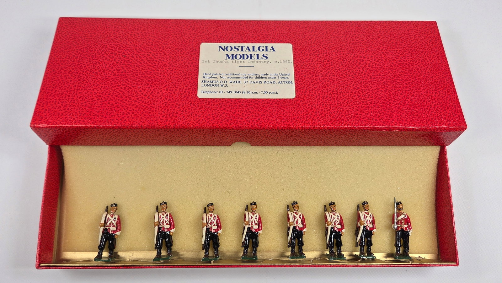 NOSTALGIA MODELS 1ST GURKHA LIGHT INFANTRY, 1880: SET REMAINS IN VERY GOOD CONDITION WITH BOX.