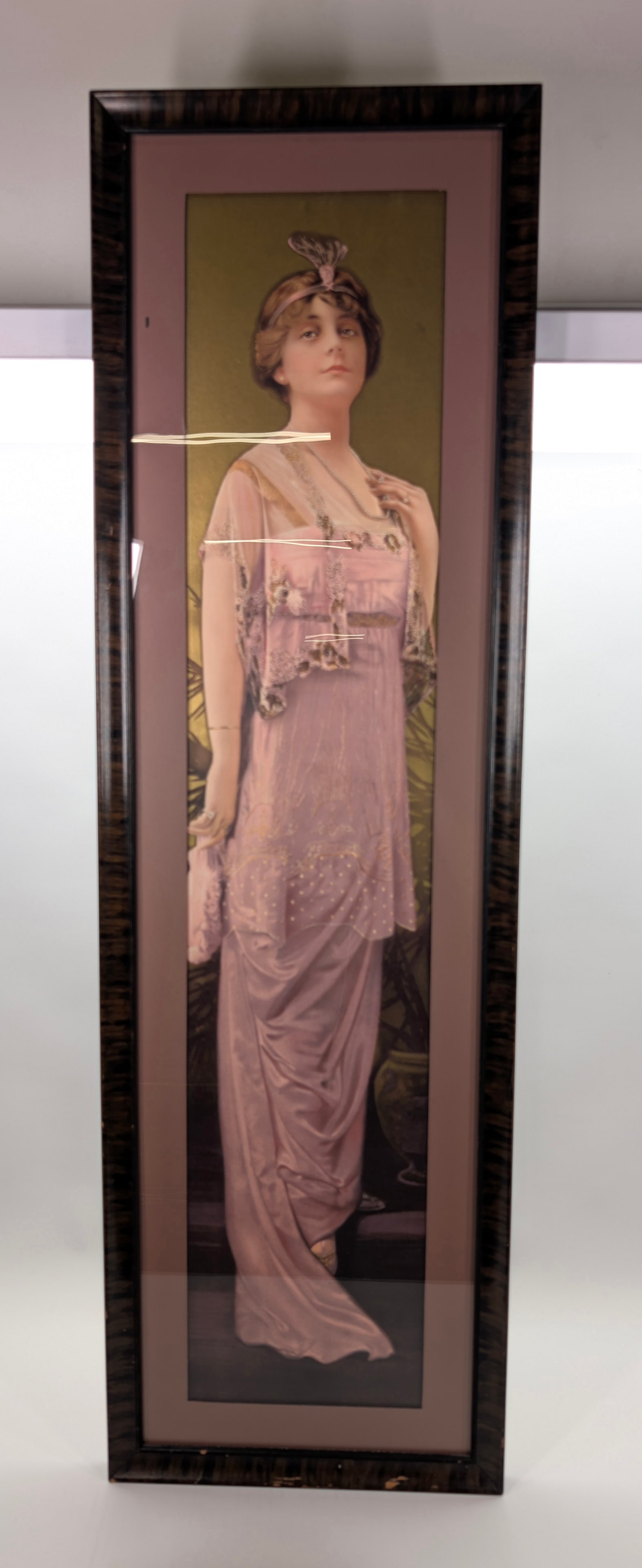 NICE VICTORIAN ERA YARD LONG PRINT FRAMED: REMAINS IN GOOD CLEAN CONDITION. SOME LIGHT WEAR TO FRAME.