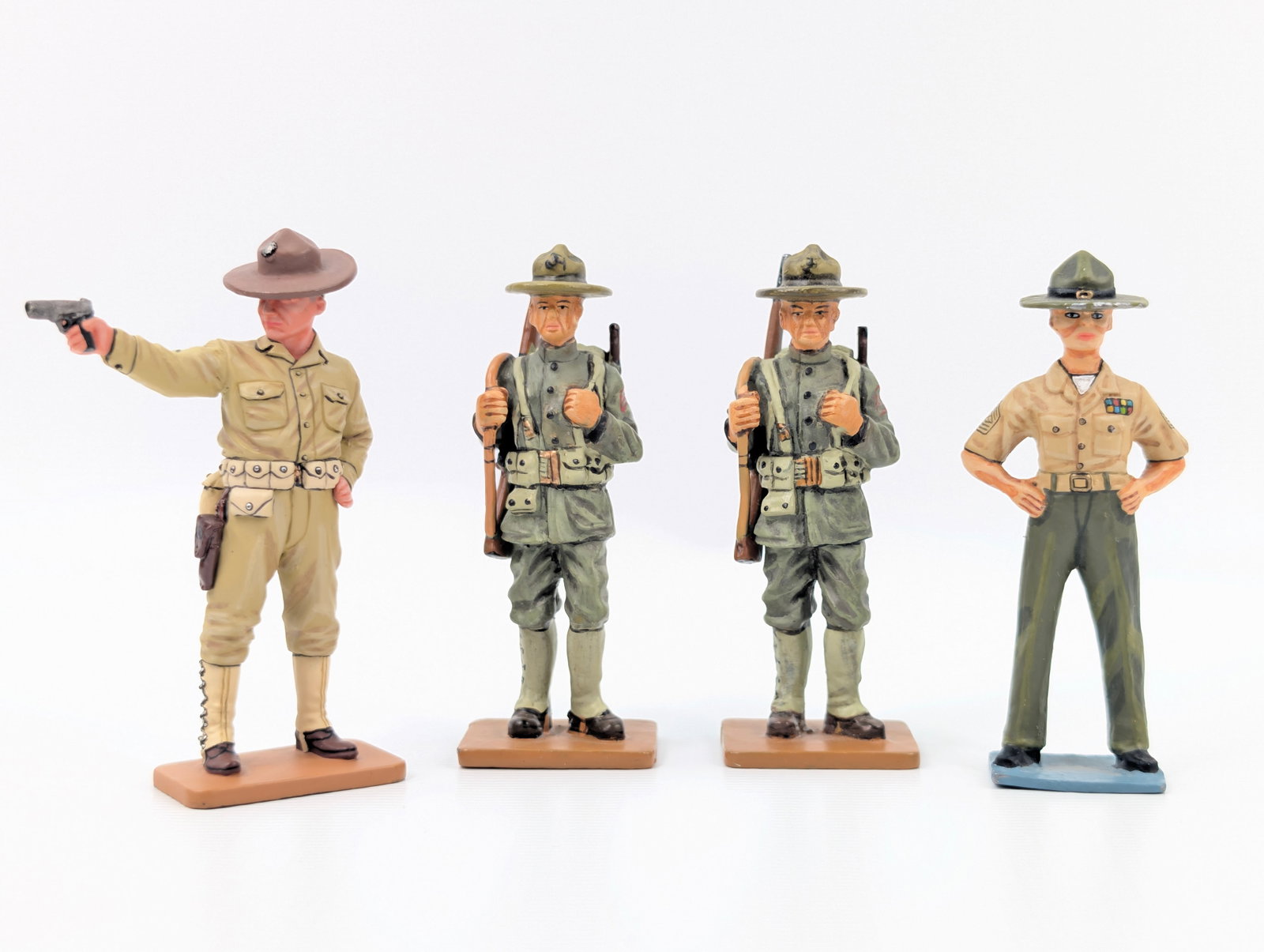 2) DEL PRADO SERGEANT, KING & COUNTRY MARINE, MC02: ALL REMAIN IN GOOD CONDITION, SHOWING SOME LIGHT WEAR.