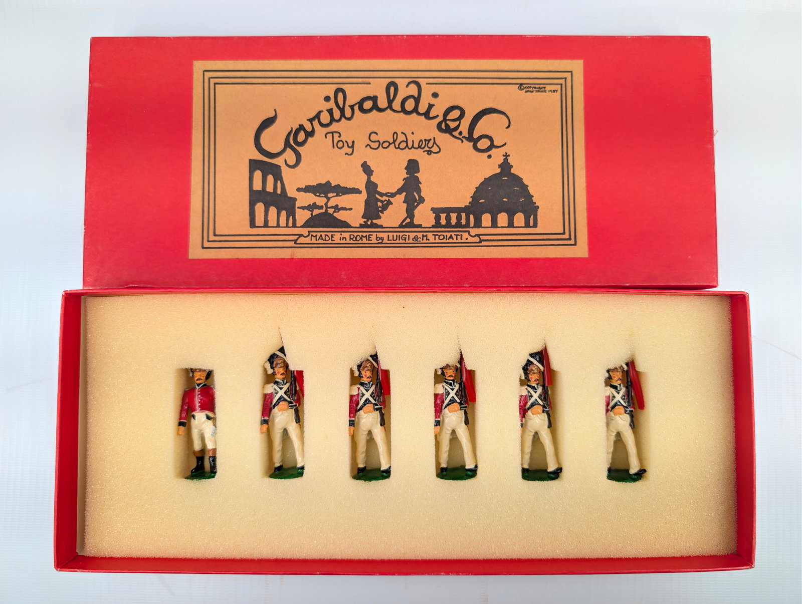 GARIBALDI & CO. SWISS KINGDOM OF NAPLES MARCH W/ OFF.: SET REMAINS IN VERY GOOD CONDITION WITH BOX.