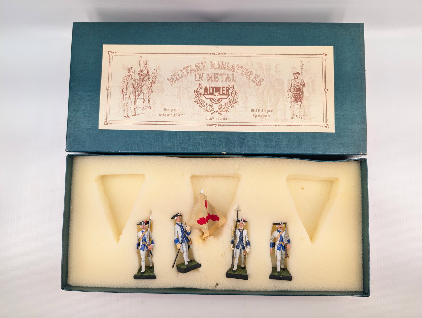 ALYMER REGIMENT OF SABOYH SPAIN: ALL REMAIN IN GOOD CONDITION, SHOWING SOME LIGHT TYPICAL WEAR.