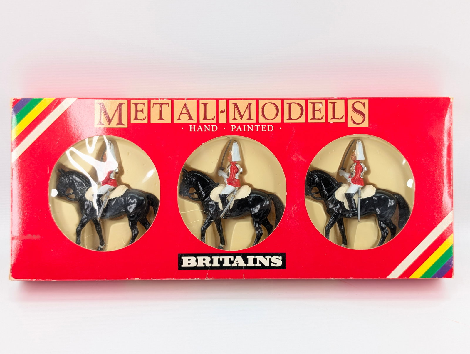 BRITAIN 7228 MOUNTED LIFEGUARDS: SET REMAINS IN VERY GOOD CONDITION WITH BOX.