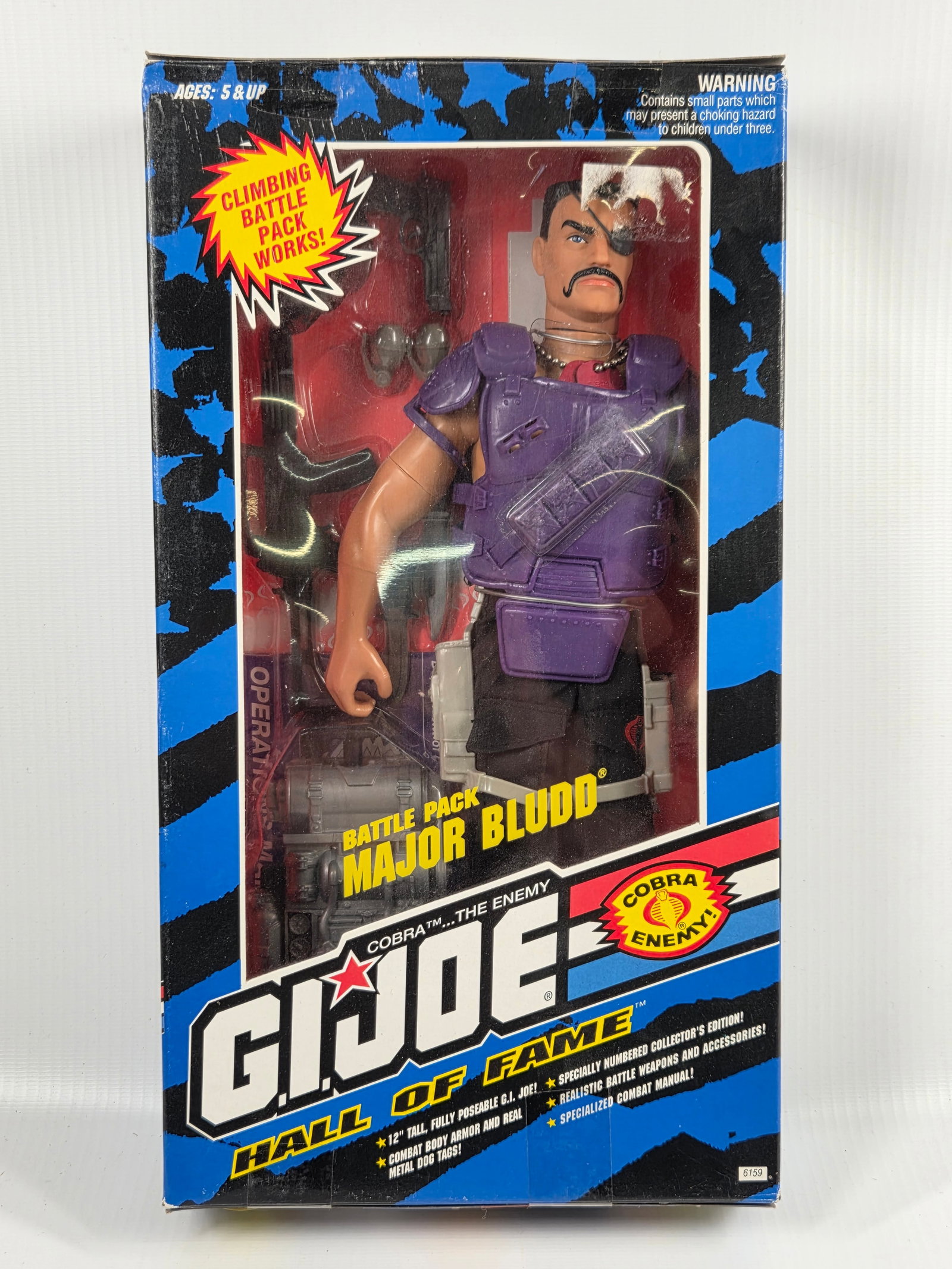 GI JOE HALL OF FAME MAJOR BLUDD NIB: REMAINS NEW IN BOX.